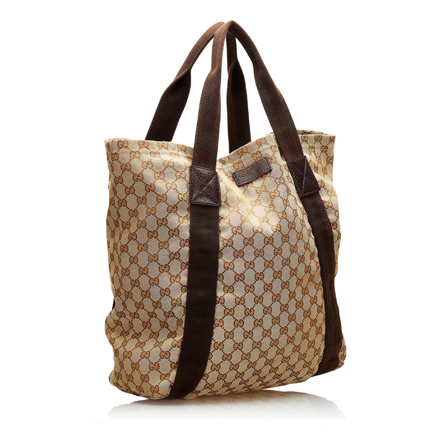 Gucci GG SHG Canvas Brown Tote Bag 21