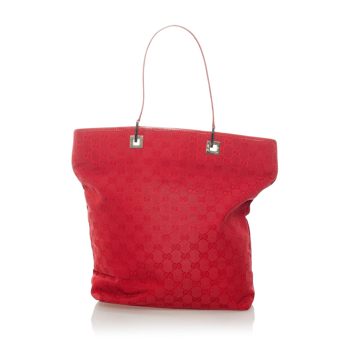 Gucci GG SHG Canvas Red Tote Bag 4