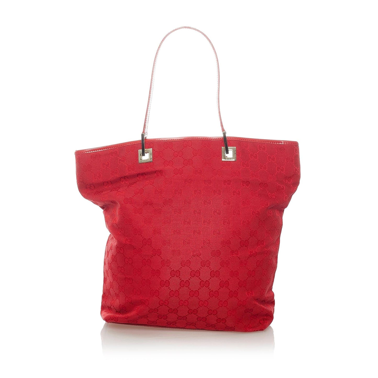 Gucci GG SHG Canvas Red Tote Bag 4