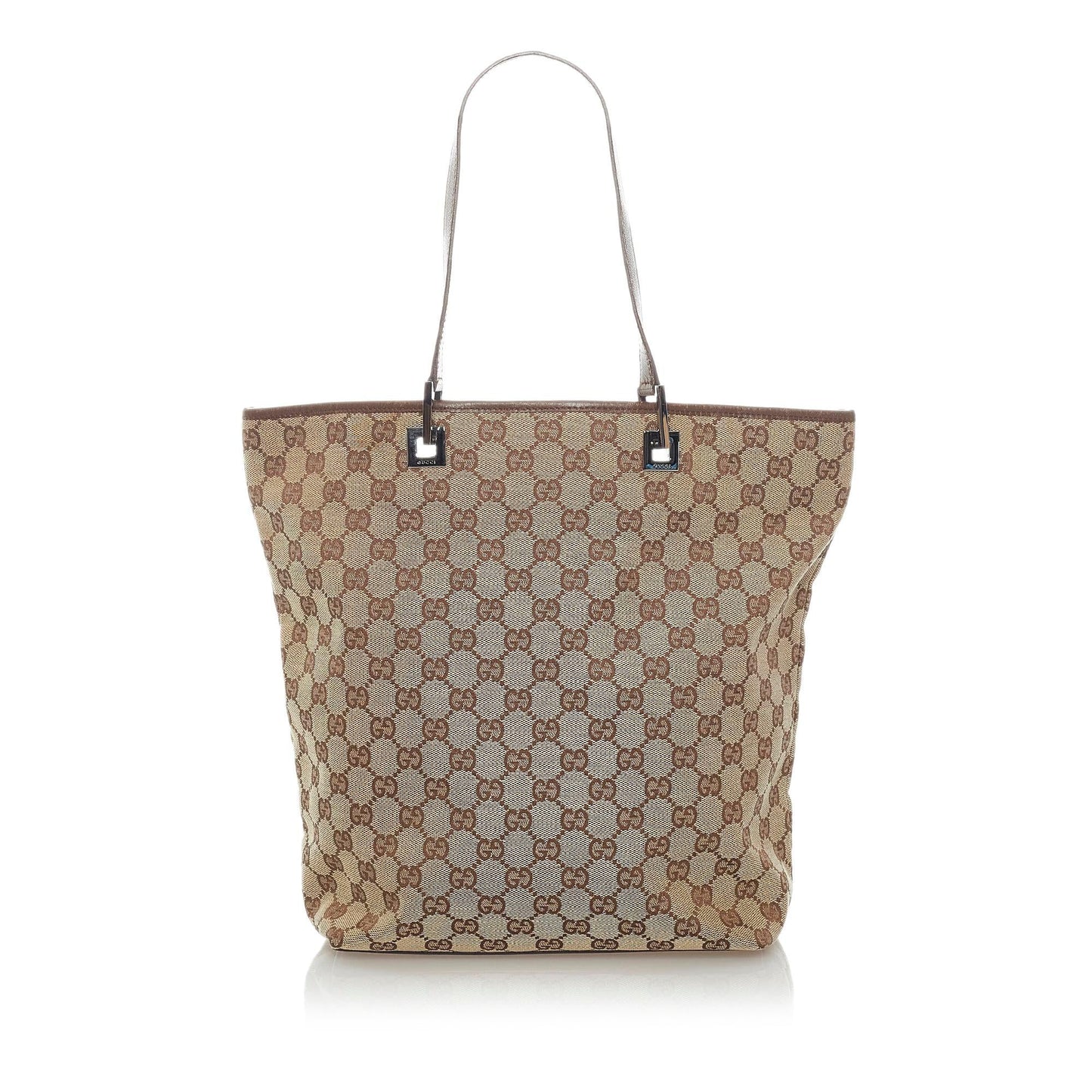 Gucci GG SHG Canvas Brown Tote Bag 23