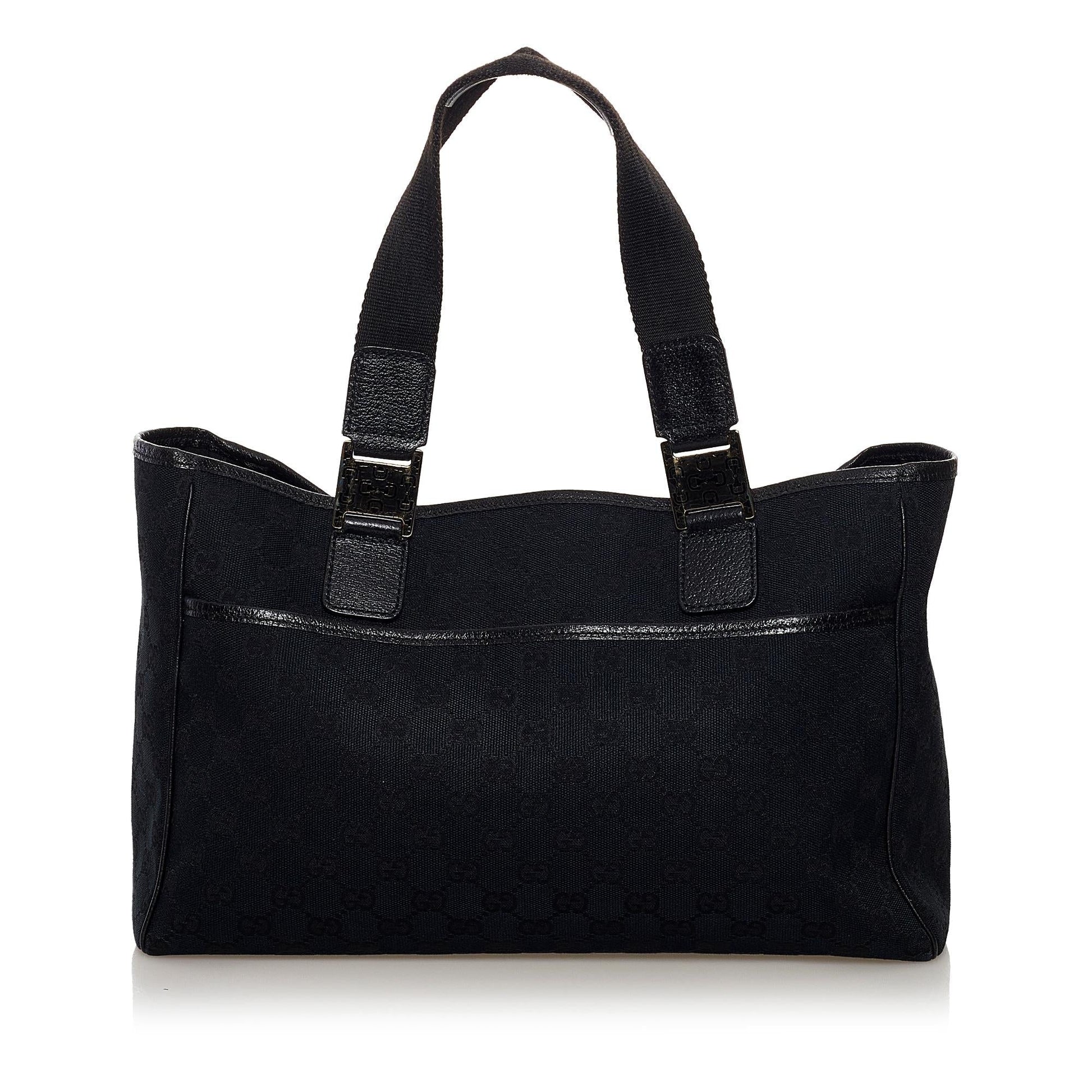 Gucci GG SHG Canvas Black Tote Bag 11