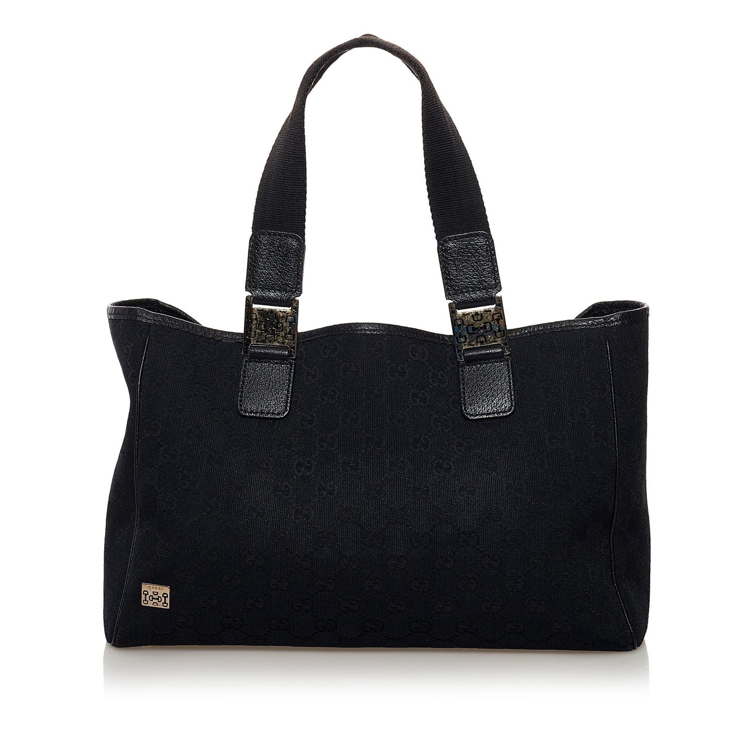 Gucci GG SHG Canvas Black Tote Bag 11