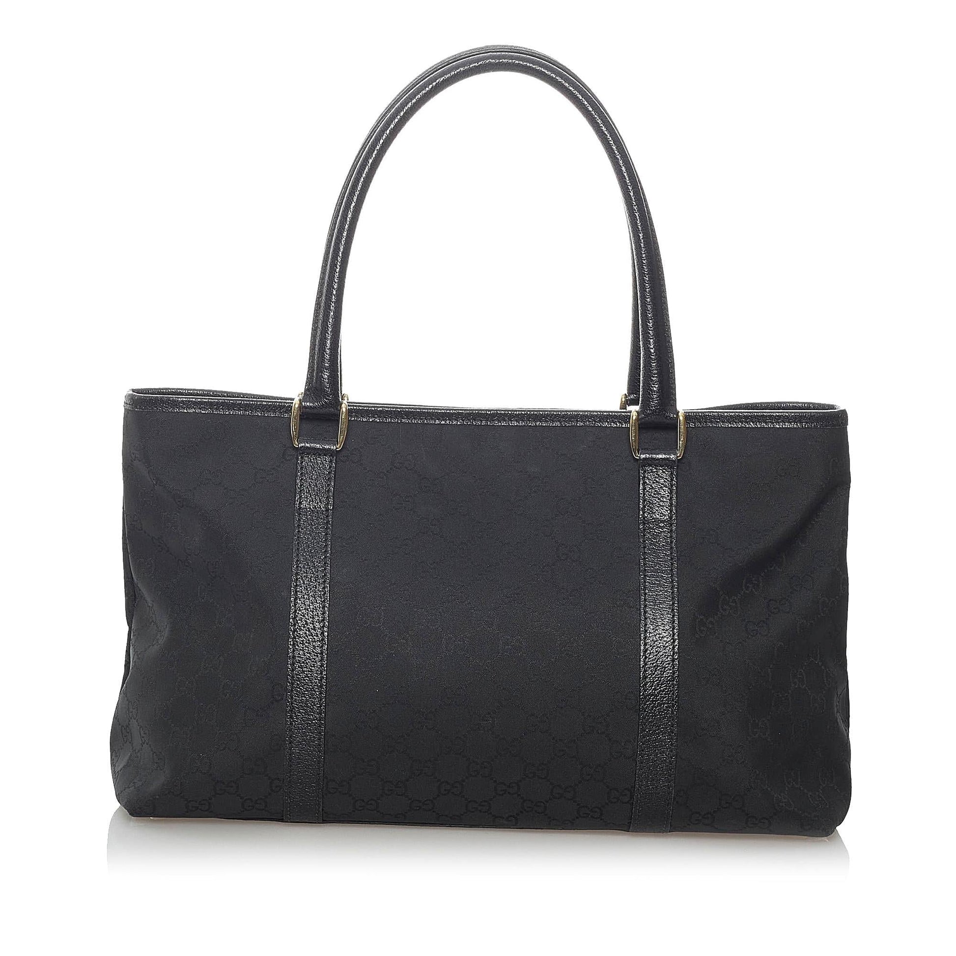 Gucci GG SHG Canvas Black Tote Bag 12