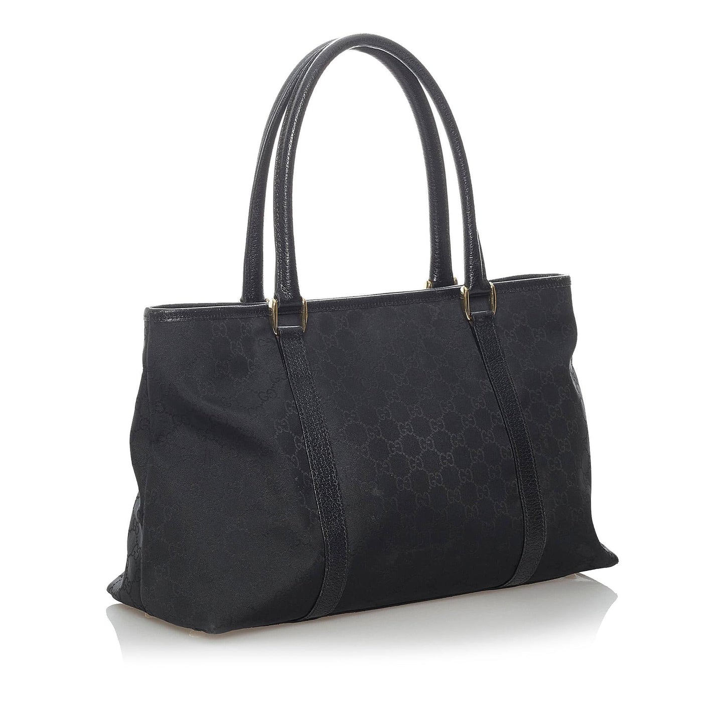 Gucci GG SHG Canvas Black Tote Bag 12