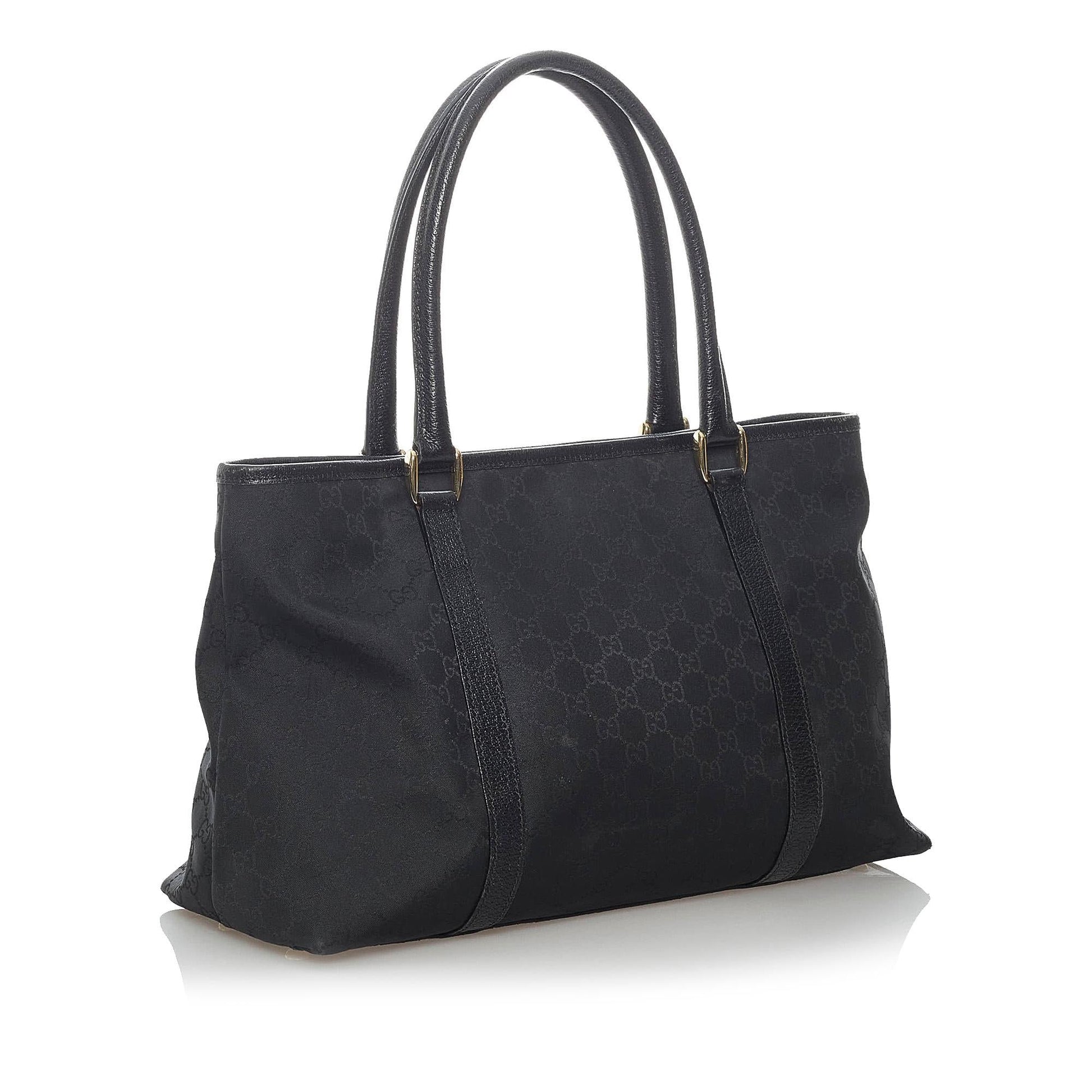 Gucci GG SHG Canvas Black Tote Bag 12