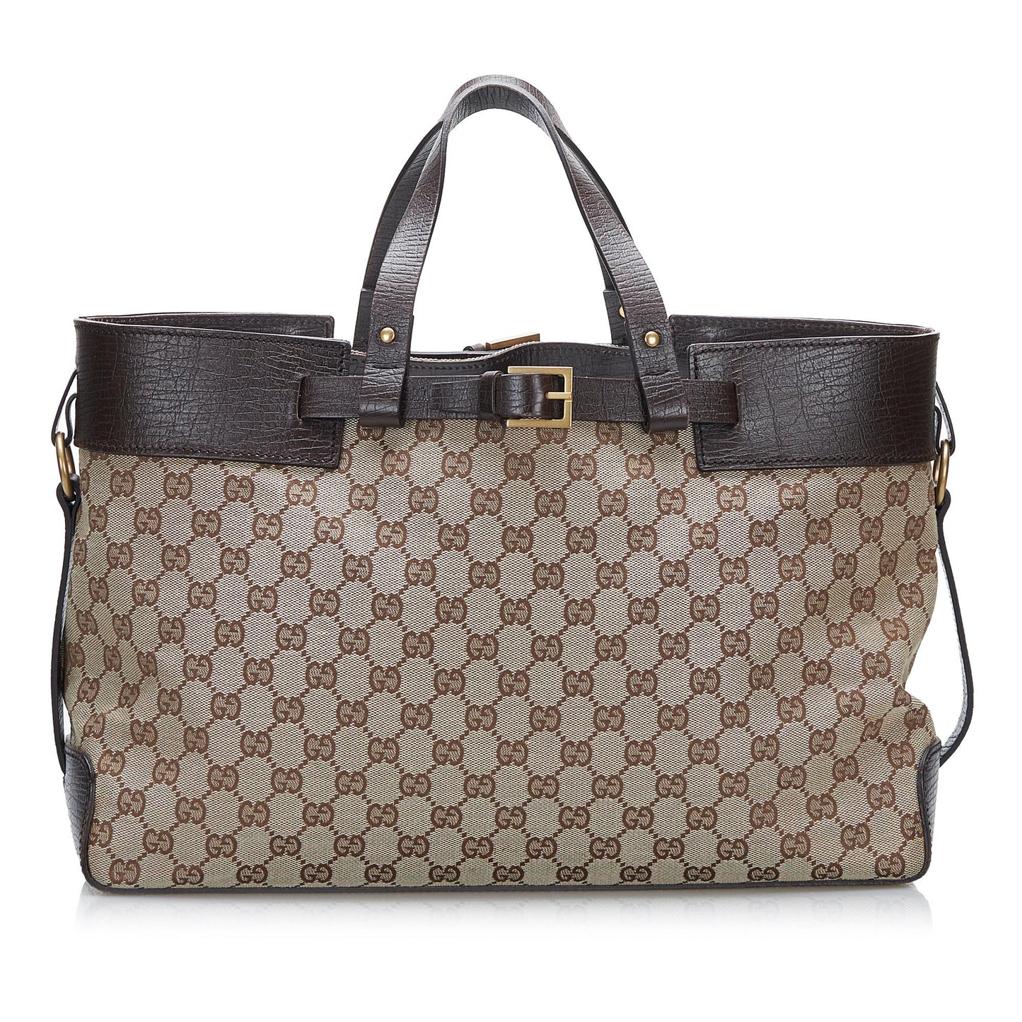 Gucci GG SHG-PGgRlR Canvas Brown Tote Bag