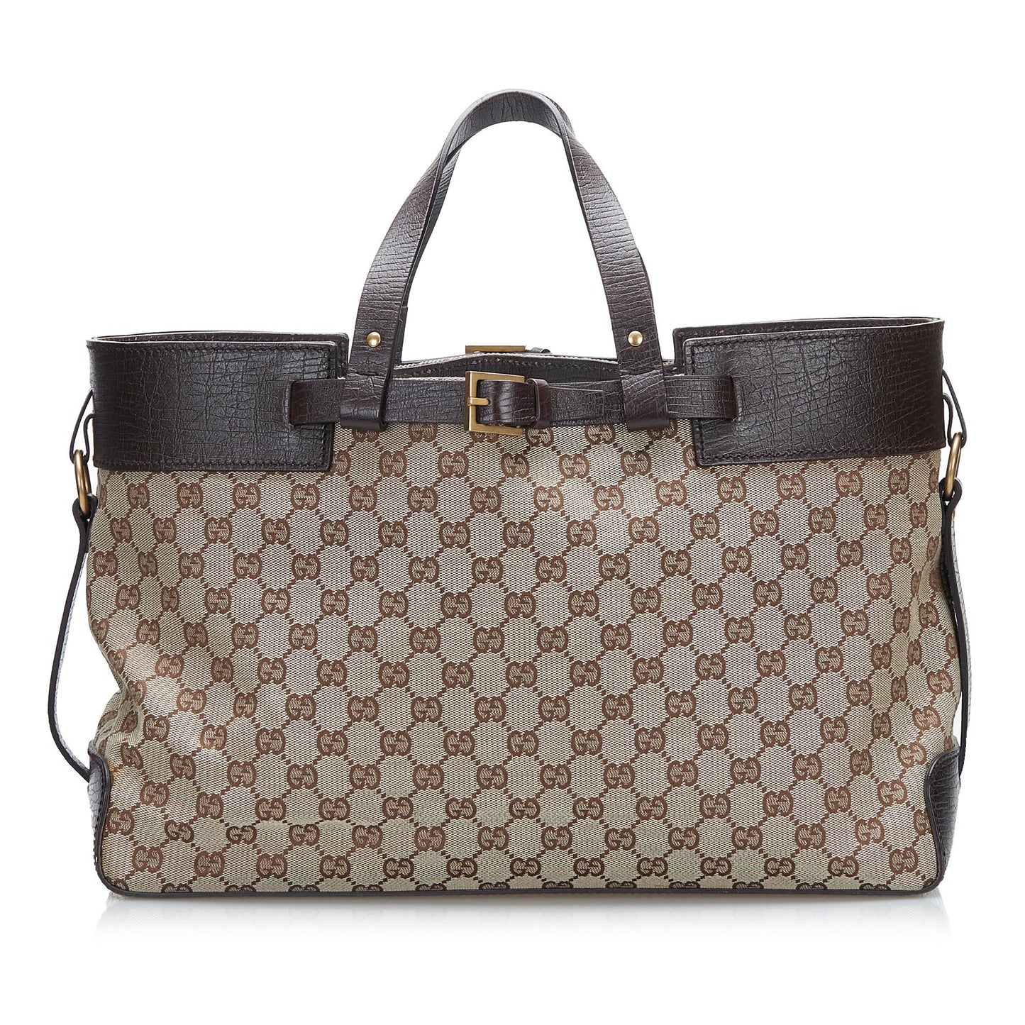 Gucci GG SHG-PGgRlR Canvas Brown Tote Bag