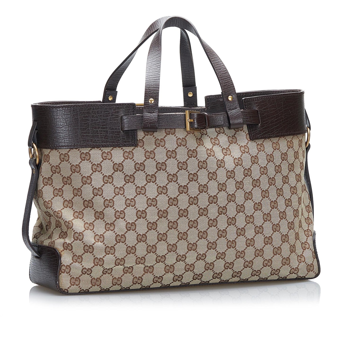 Gucci GG SHG-PGgRlR Canvas Brown Tote Bag