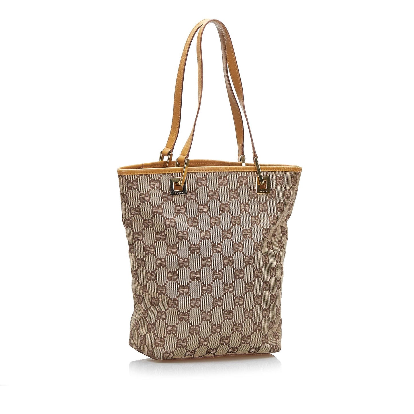 Gucci GG SHG-ZQllon Canvas Brown Tote Bag