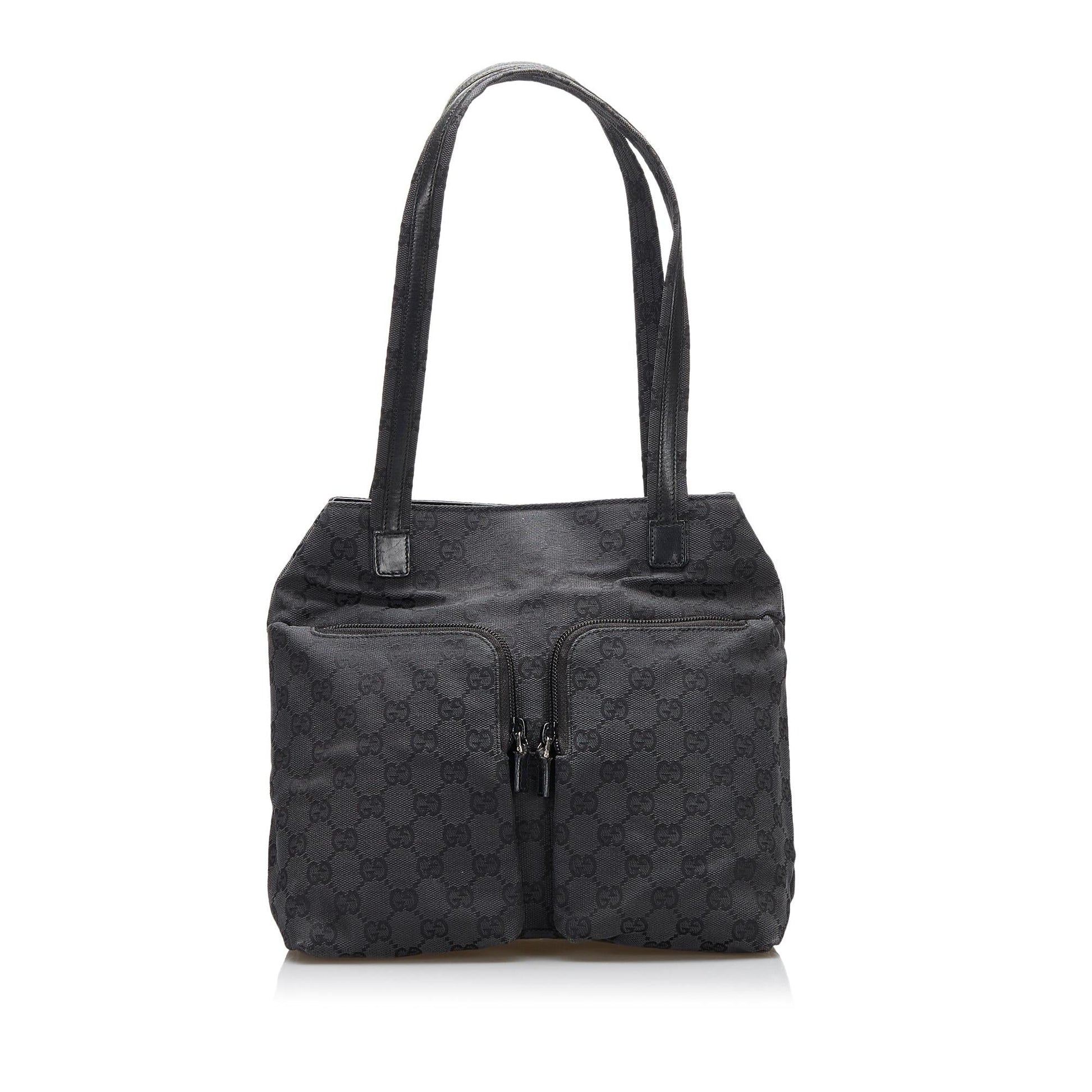 Gucci GG SHG-qJ4bYX Canvas Black Tote Bag