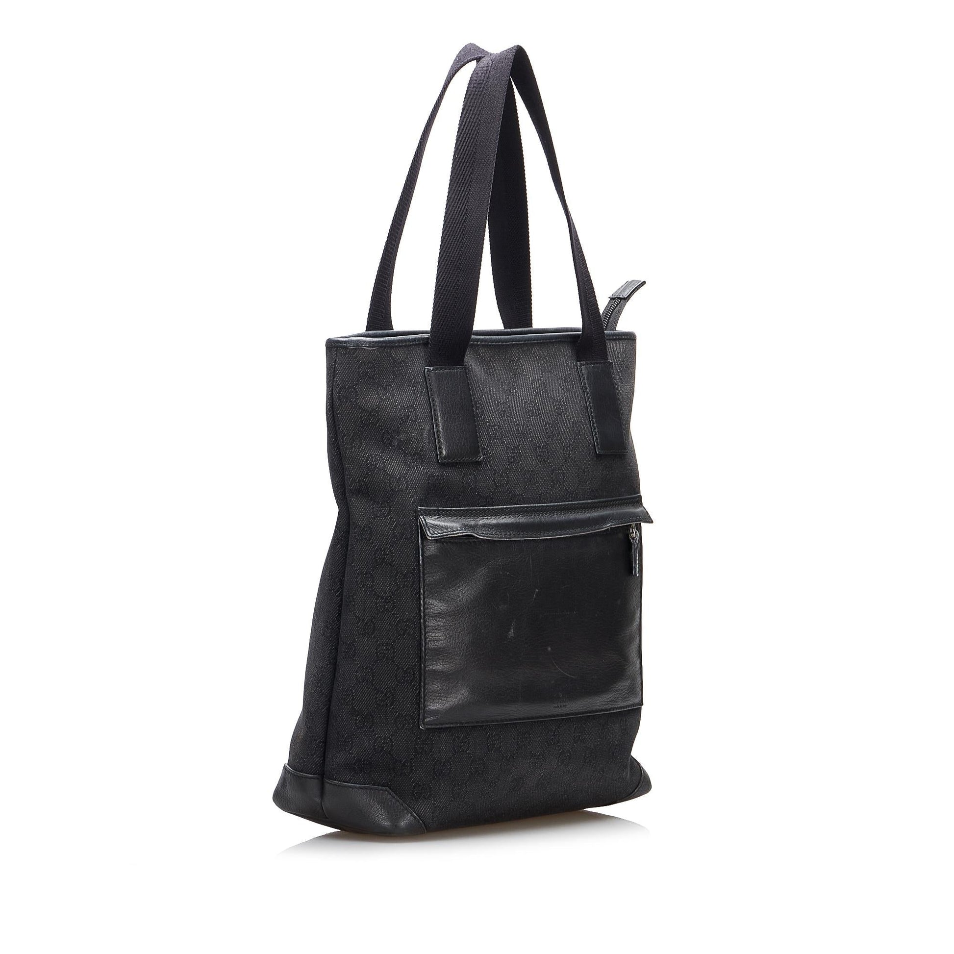 Gucci GG SHG-7Z3AqJ Canvas Black Tote Bag