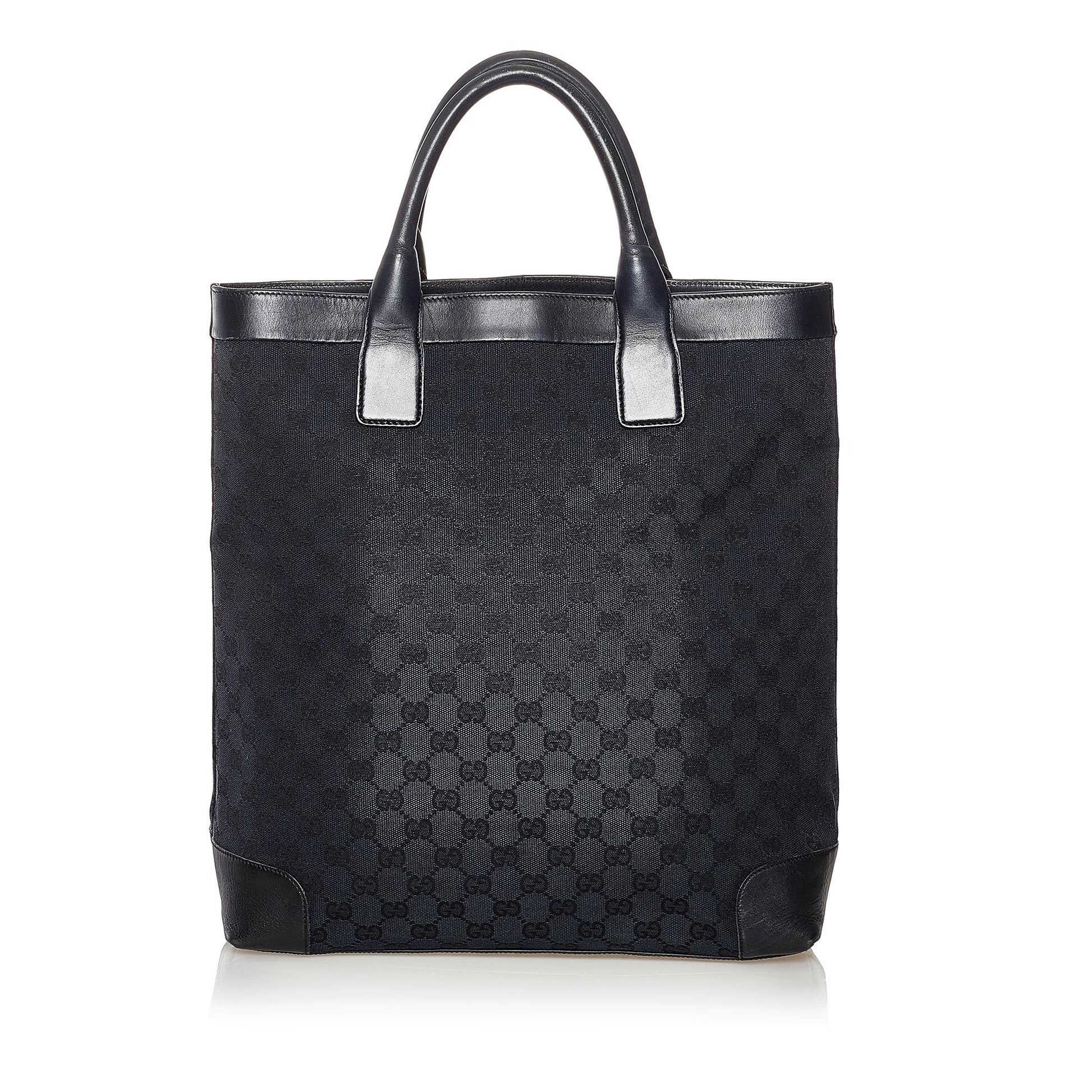 Gucci GG SHG-CHVfQA Canvas Black Tote Bag