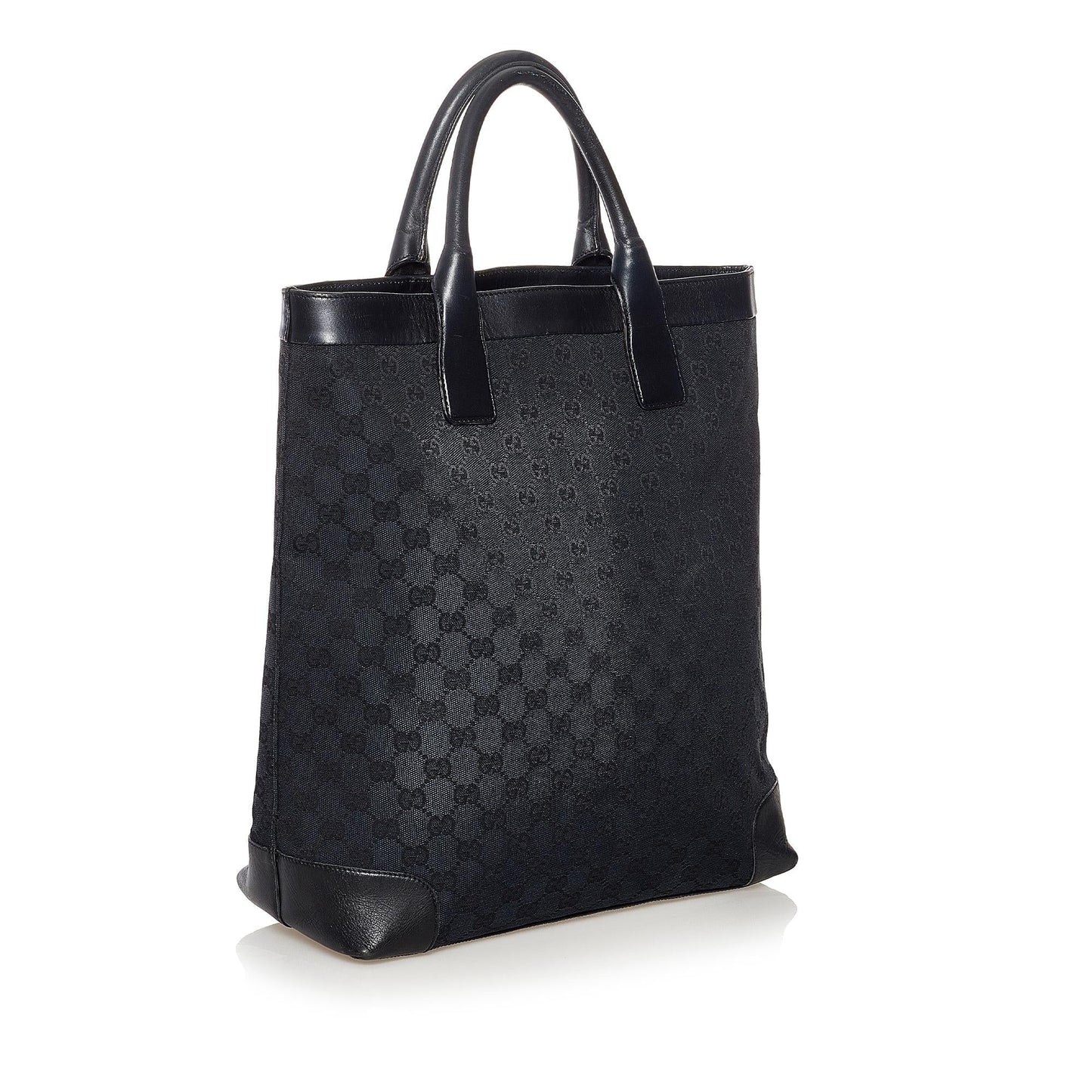Gucci GG SHG-CHVfQA Canvas Black Tote Bag