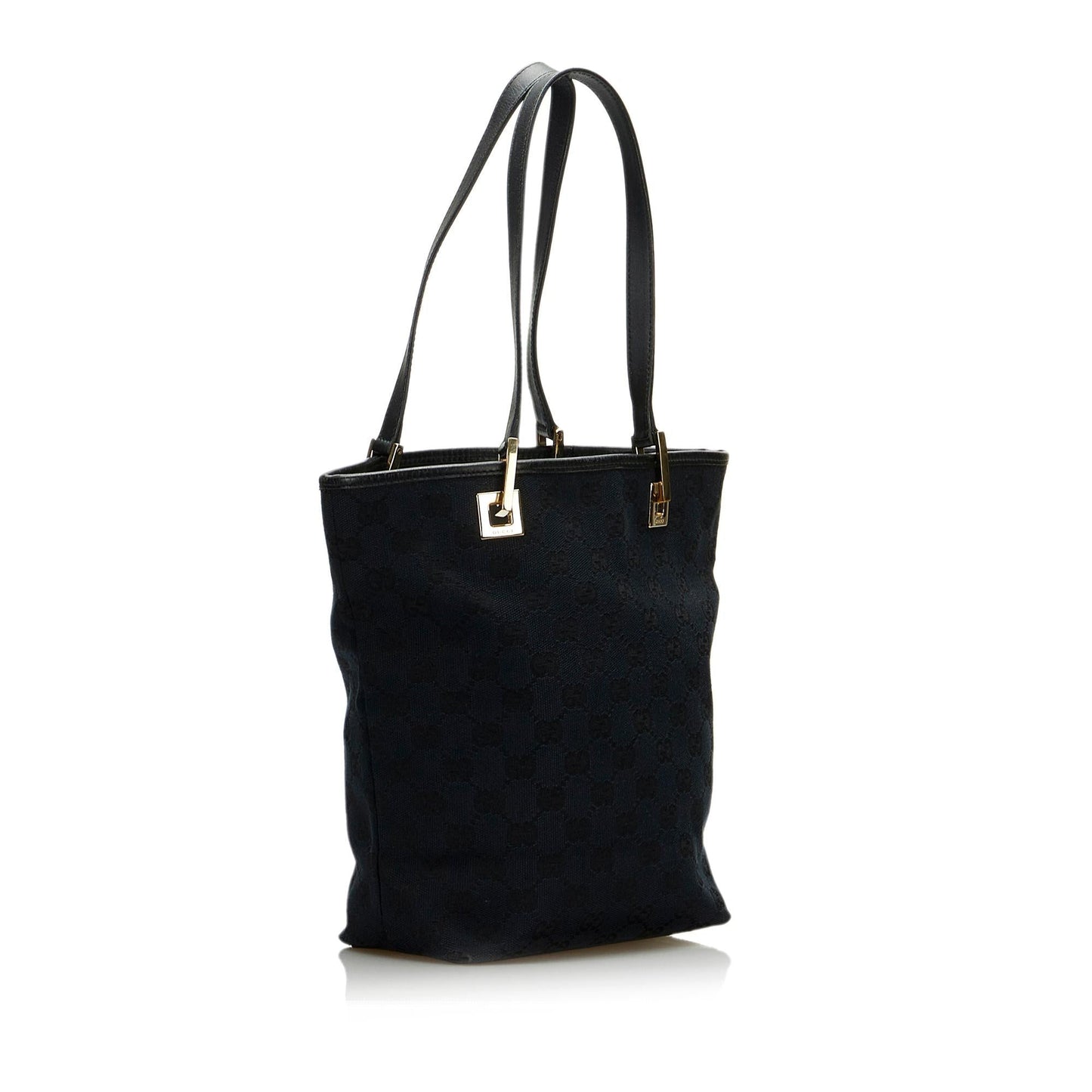 Gucci GG SHG-sr915t Canvas Calf Black Tote Bag