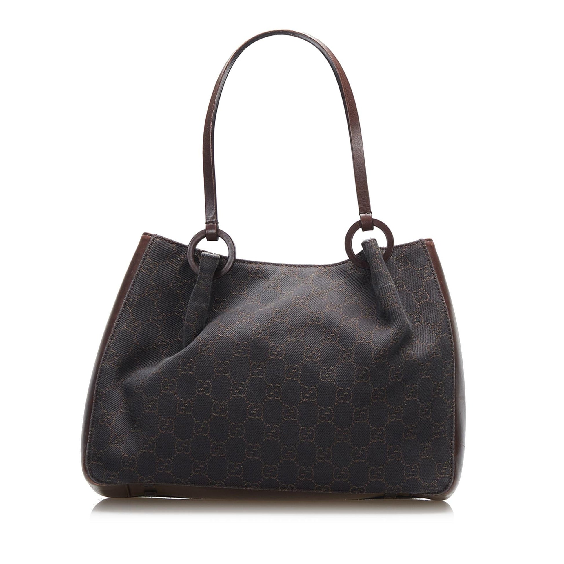 Gucci GG SHG-oSiqM2 Canvas Brown Tote Bag