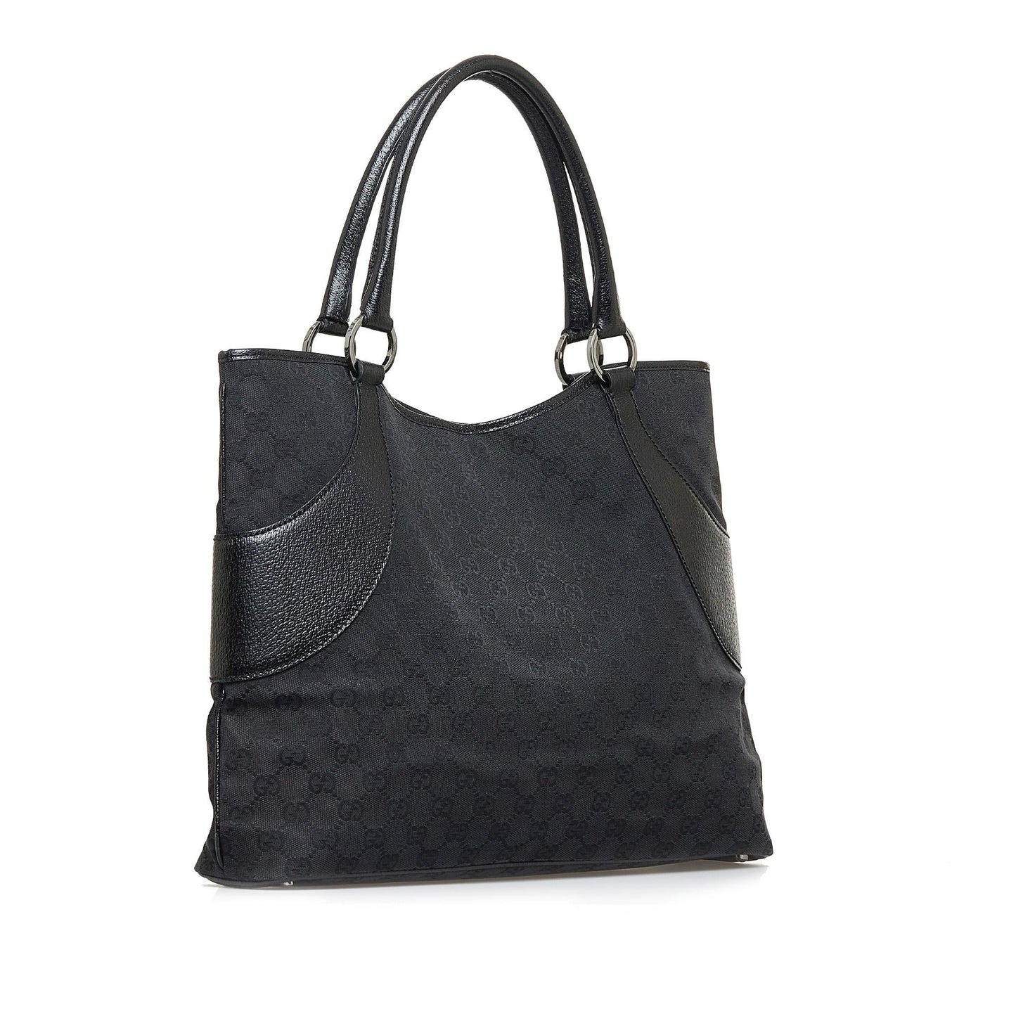 Gucci GG SHG-ufe1mM Canvas Black Tote Bag