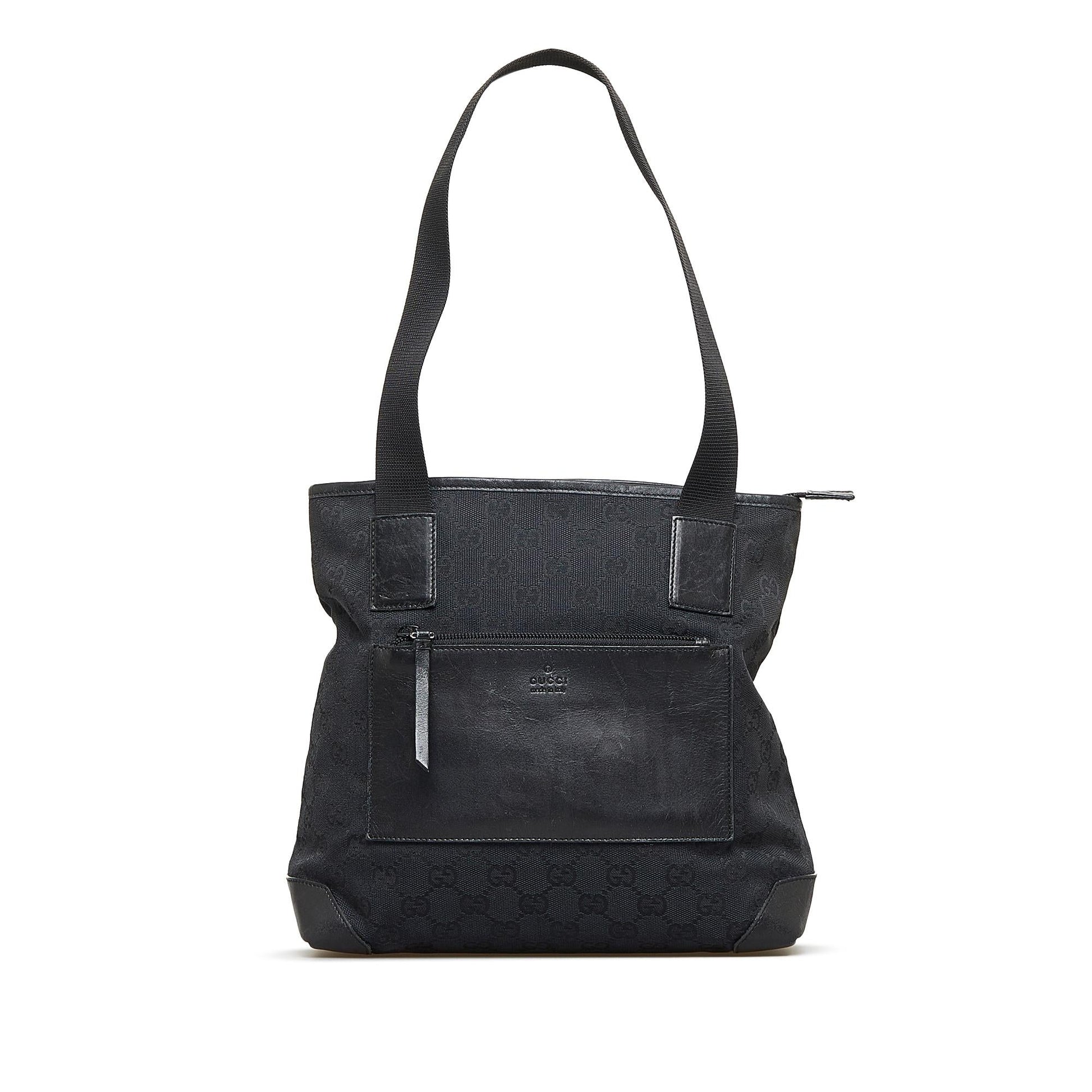 Gucci GG SHG-953KOq Canvas Black Tote Bag