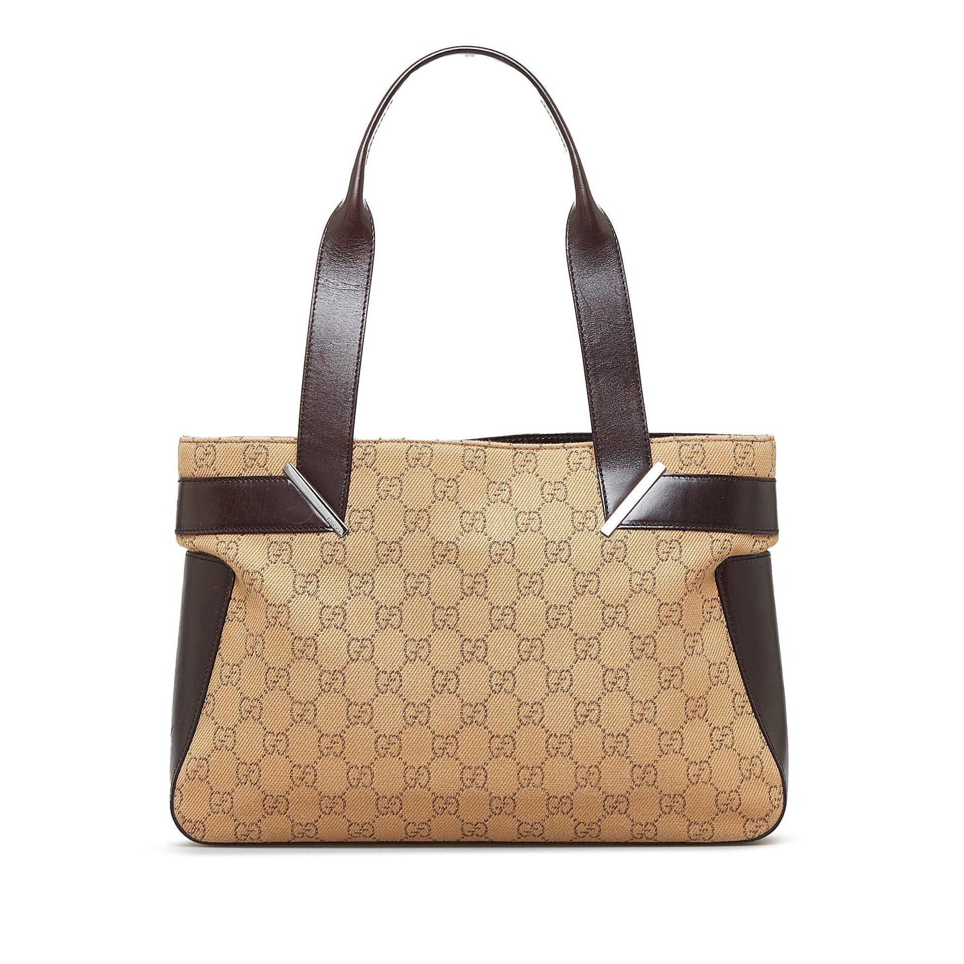 Gucci GG SHG-YtZc7O Canvas Brown Tote Bag