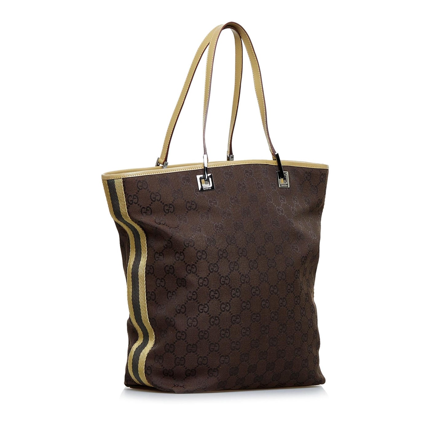Gucci GG SHG-BpYxvg Canvas Brown Tote Bag