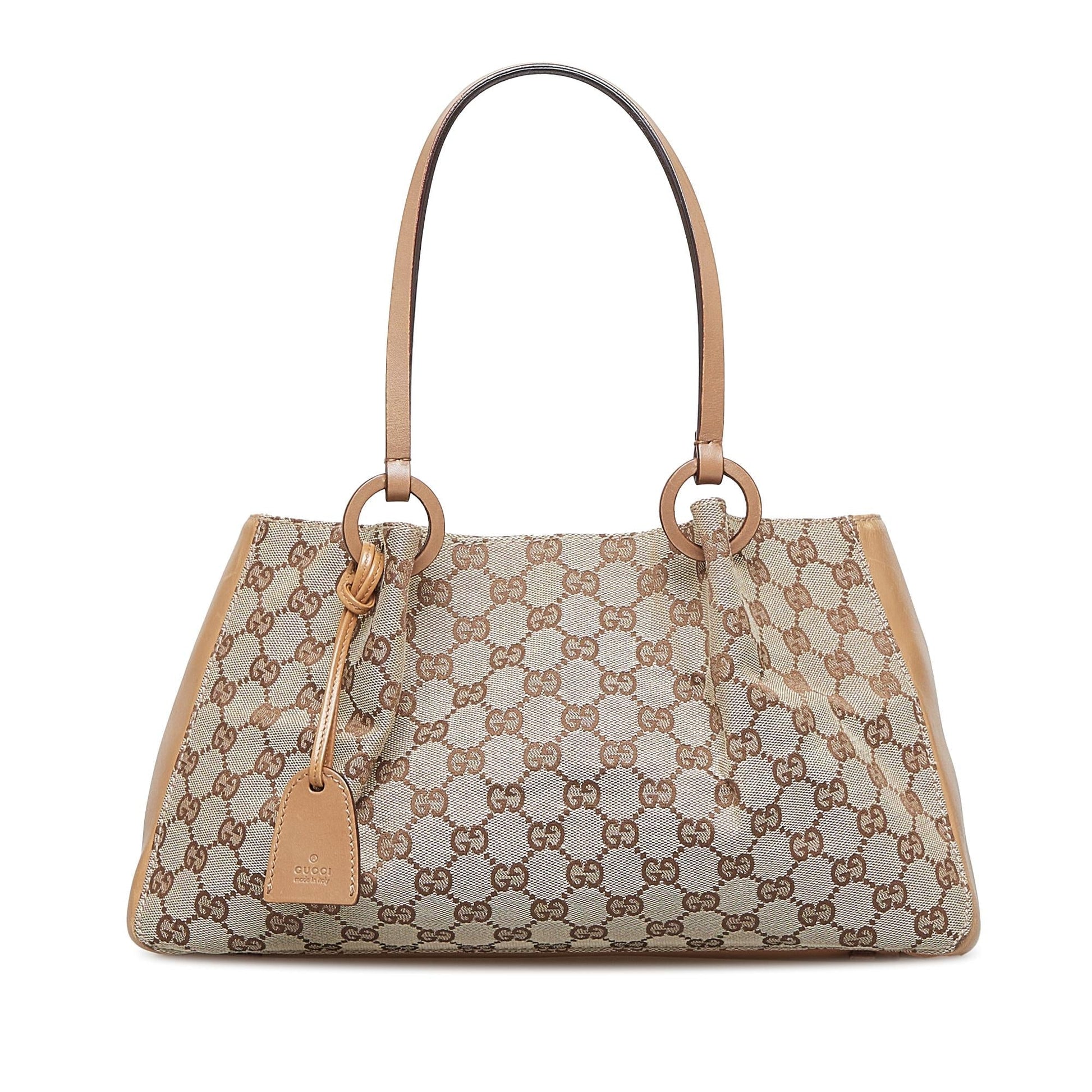 Gucci GG SHG-Wk2ddv Canvas Brown Tote Bag