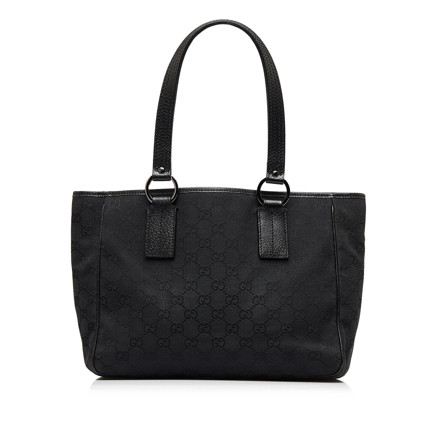 Gucci GG SHG-JoDHFm Canvas Calf Black Tote Bag