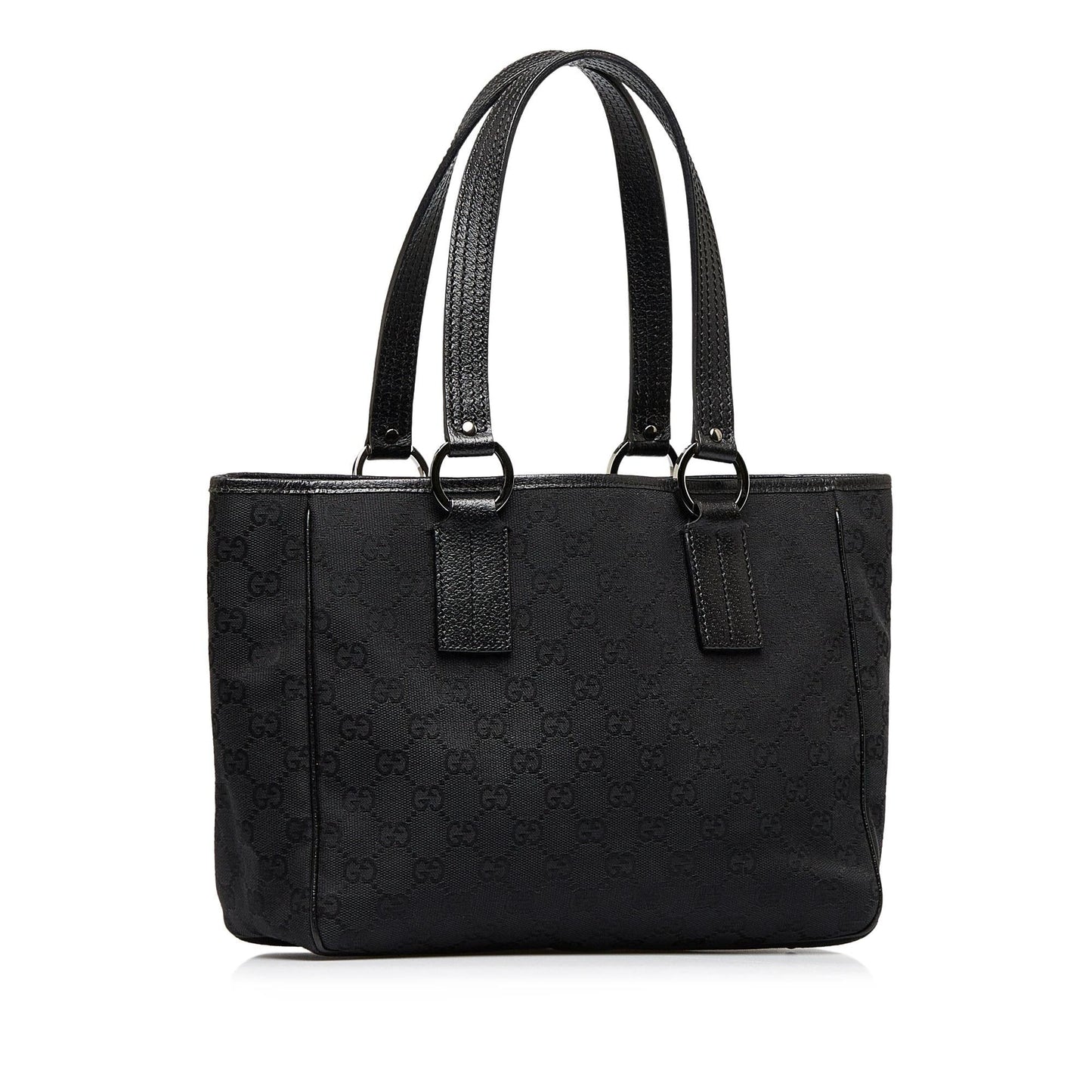 Gucci GG SHG-JoDHFm Canvas Calf Black Tote Bag