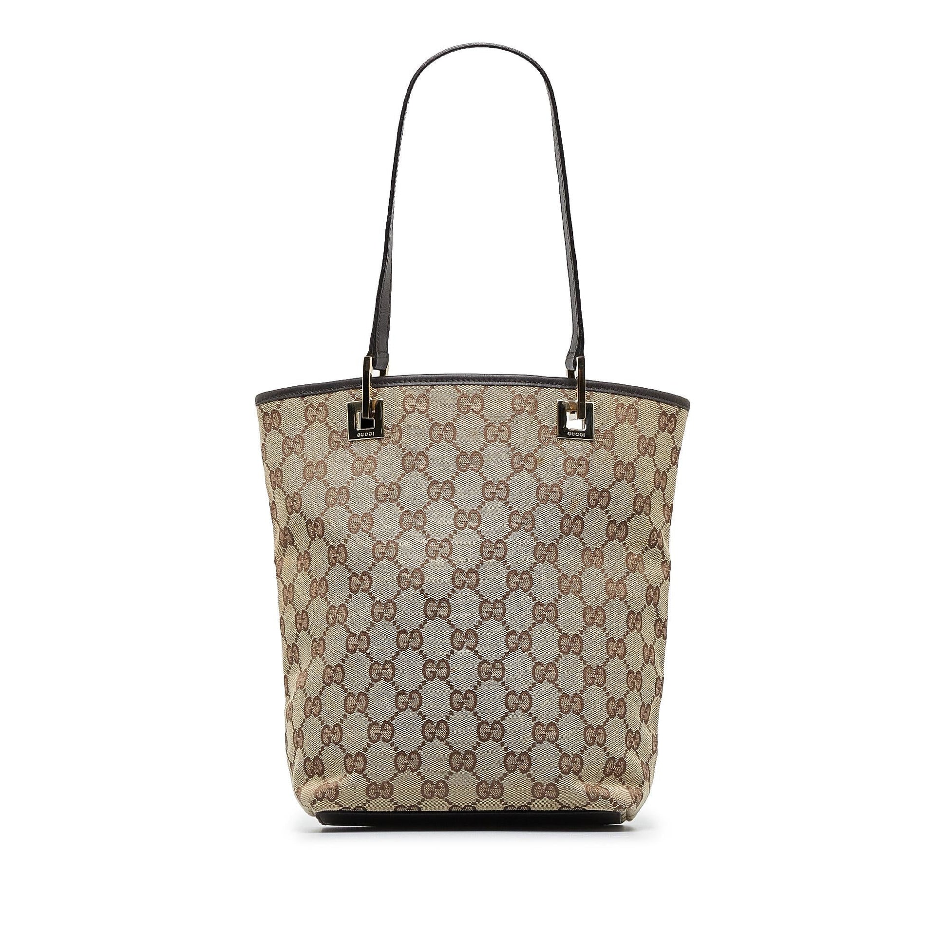 Gucci GG SHG-NOiTVA Canvas Brown Tote Bag