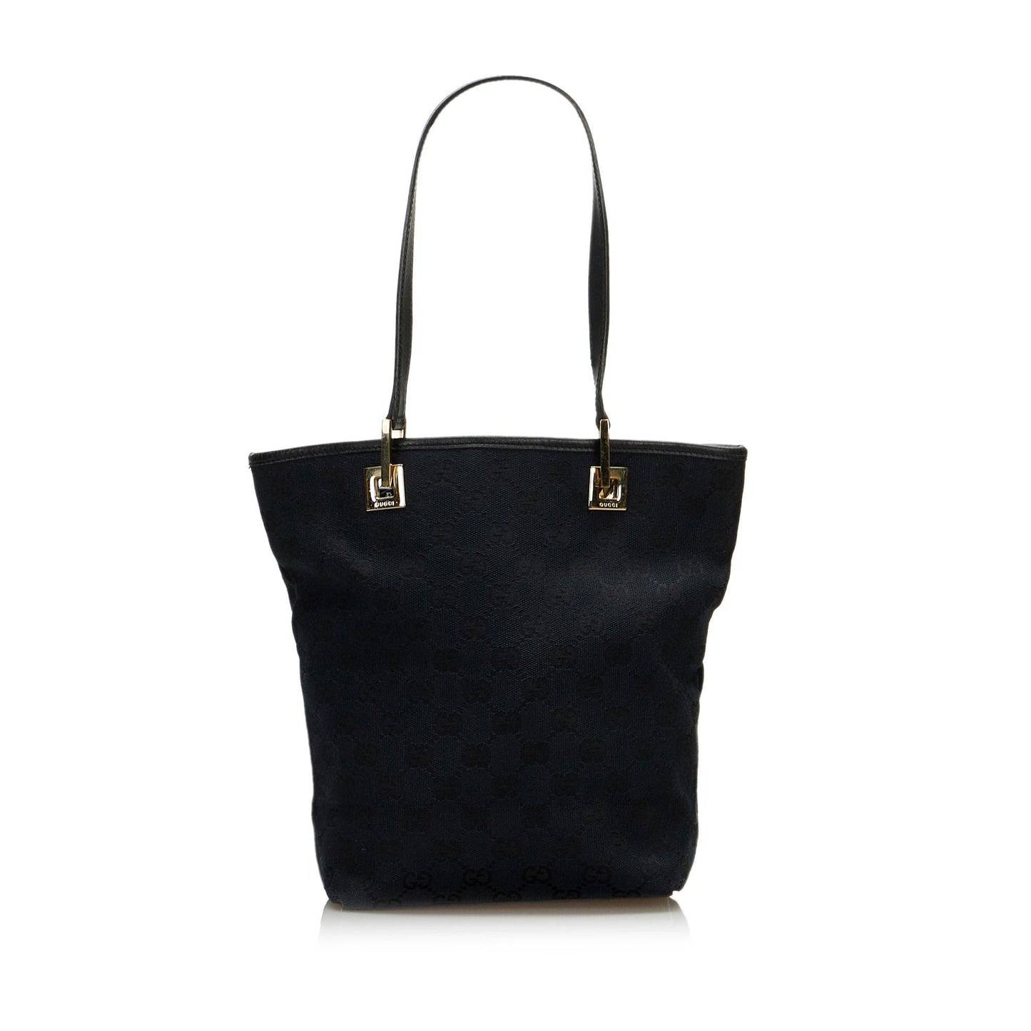 Gucci GG SHG-DRJw0x Canvas Calf Black Tote Bag