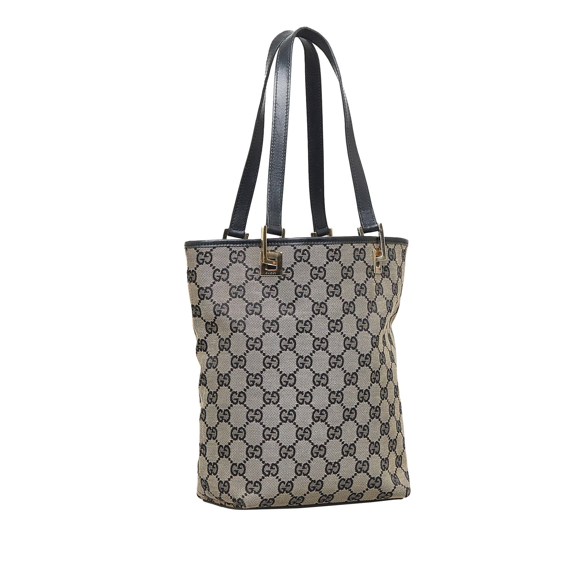 Gucci GG SHG-1zuEBO Canvas Brown Tote Bag