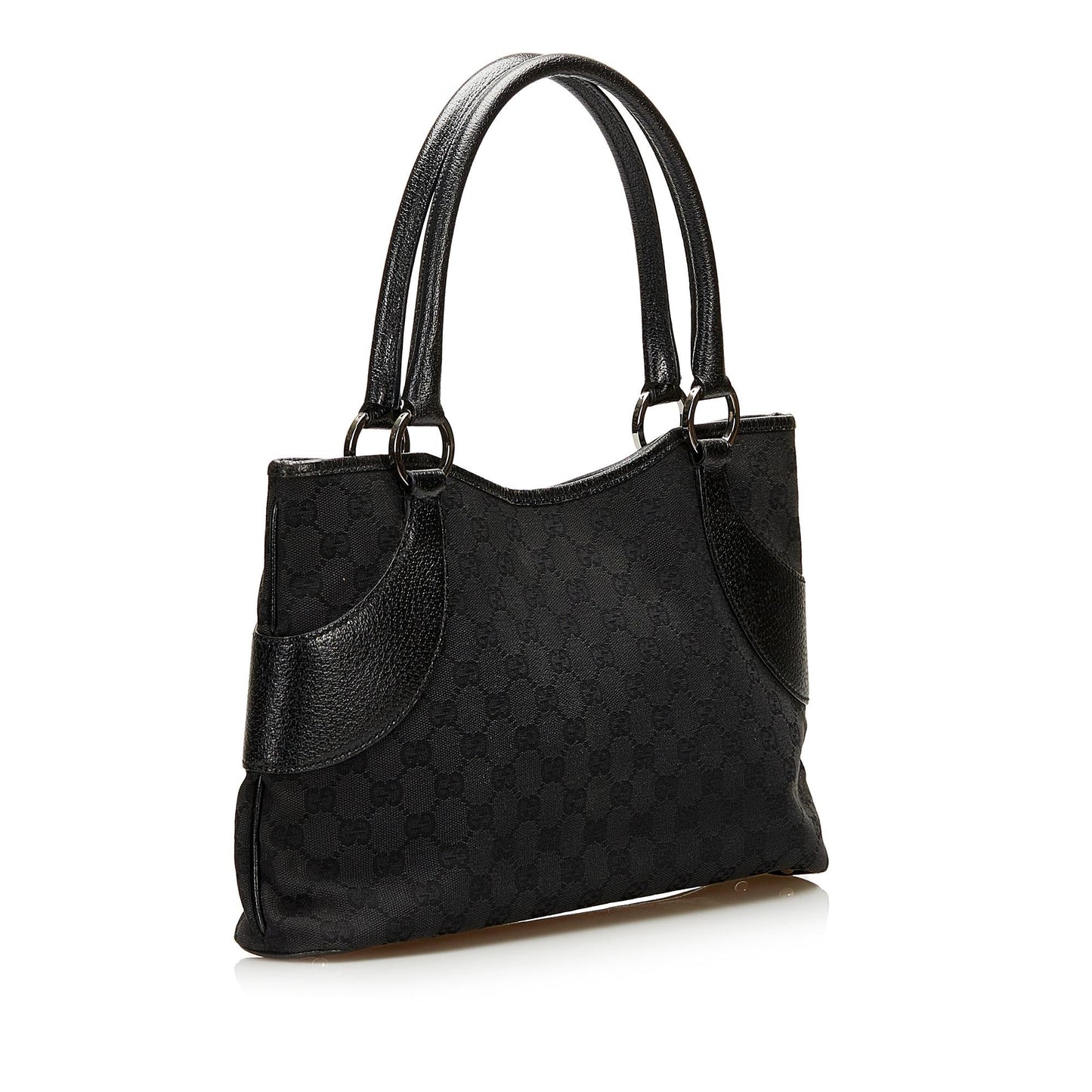 Gucci GG SHG Canvas Black Tote Bag 9