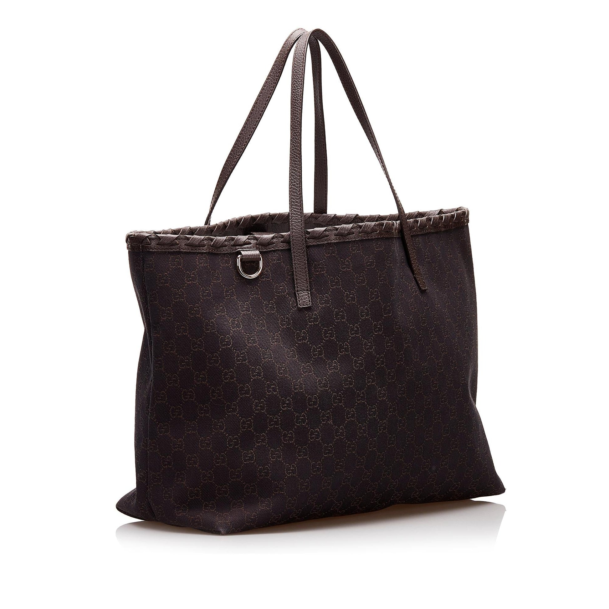Gucci GG SHG Canvas Brown Tote Bag Tote Shg