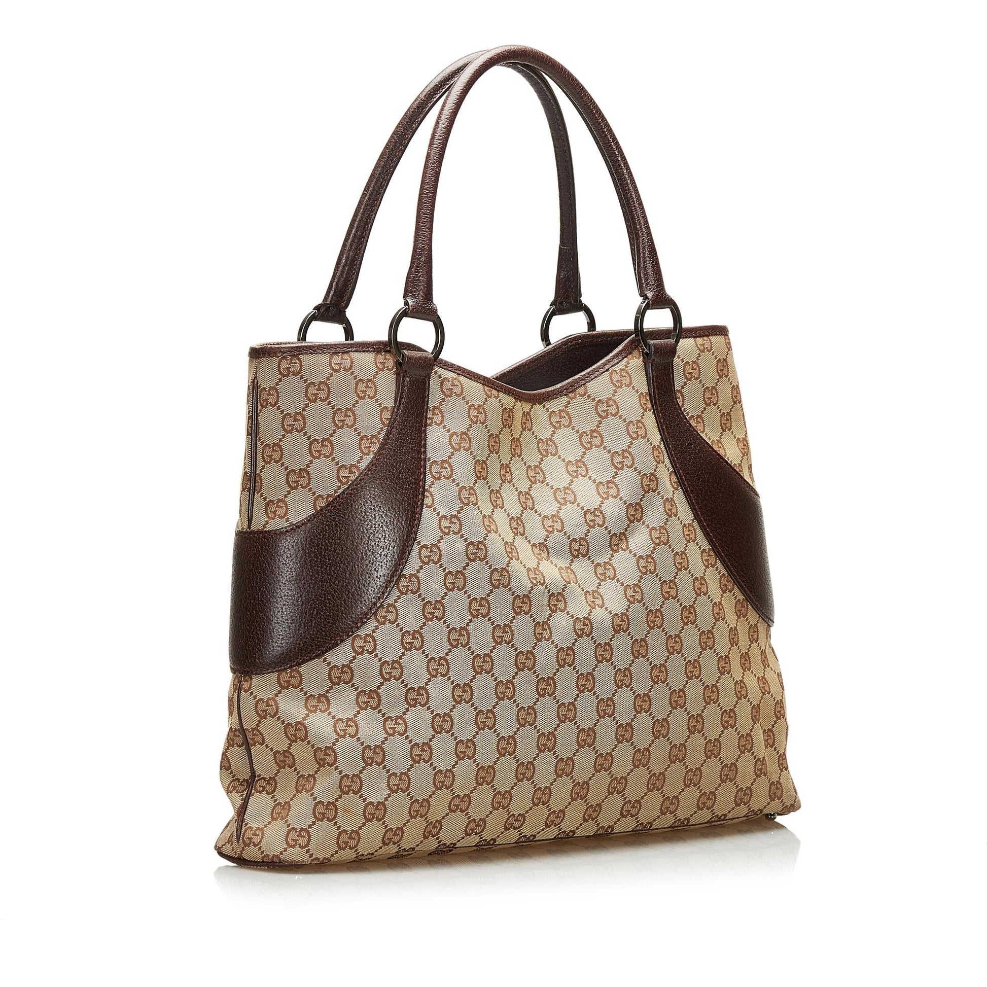 Gucci GG SHG Canvas Brown Tote Bag 19