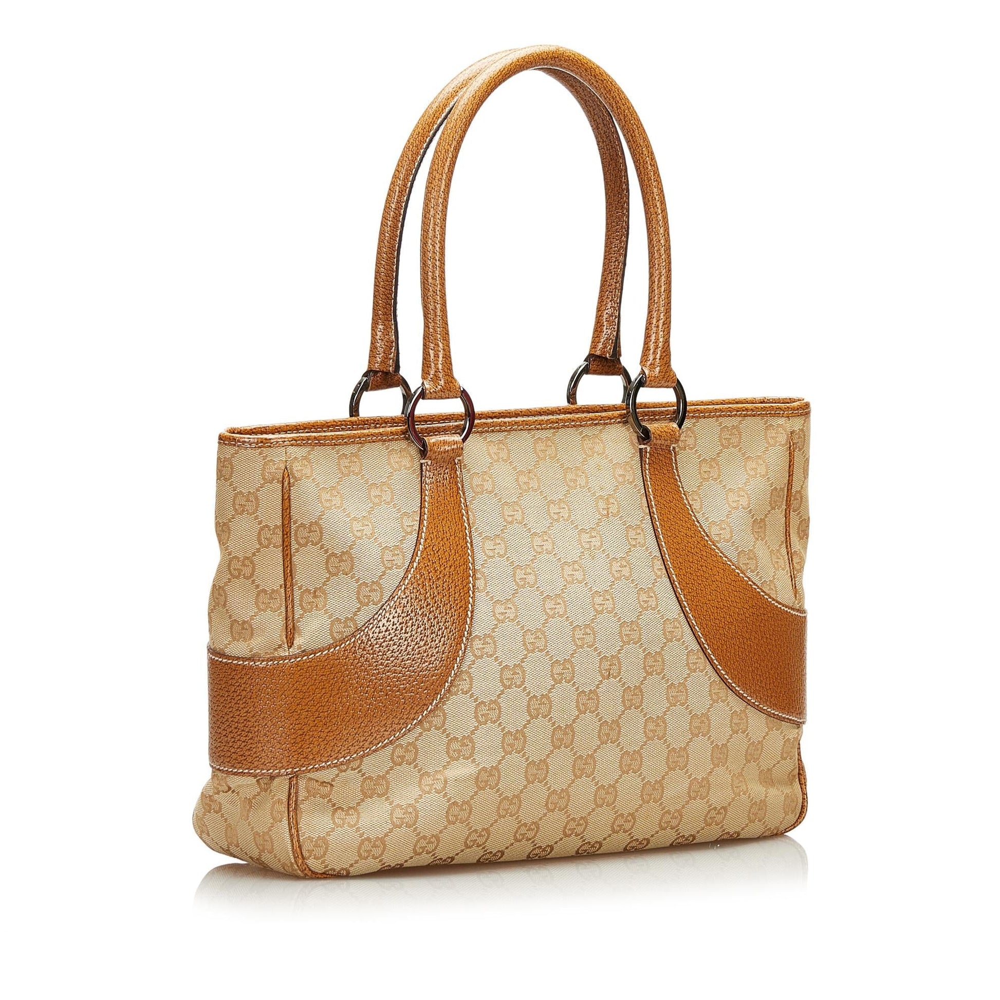 Gucci GG SHG Canvas Brown Tote Bag 20