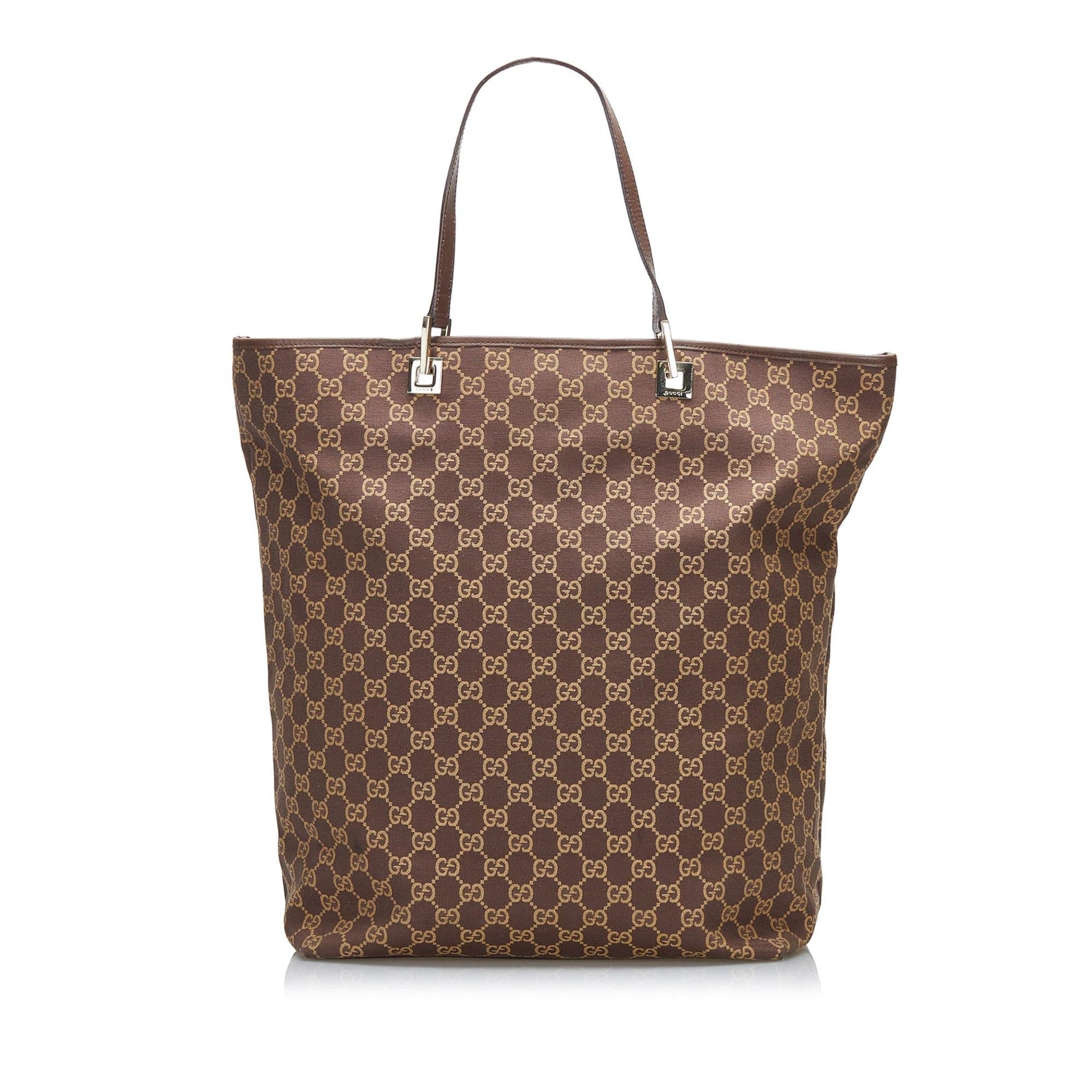 Gucci GG SHG Canvas Brown Tote Bag 24