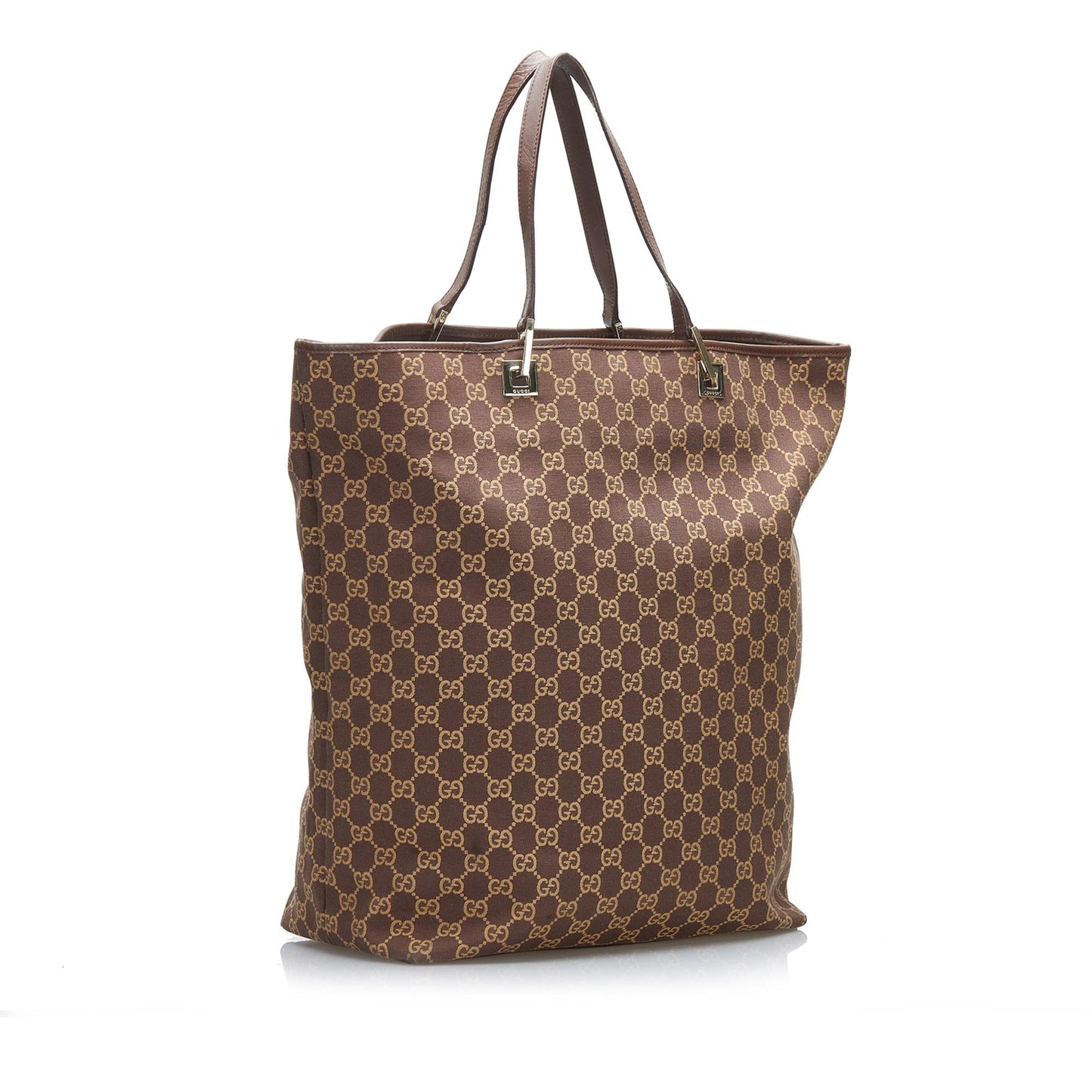 Gucci GG SHG Canvas Brown Tote Bag 24