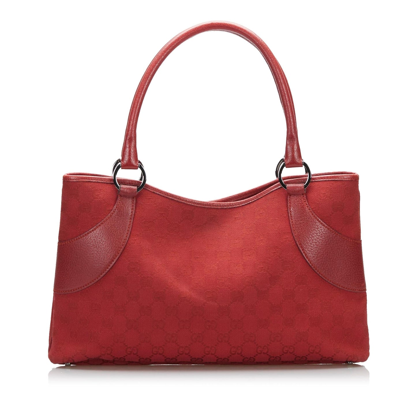 Gucci GG SHG-dsKTYm Canvas Calf Red Tote Bag