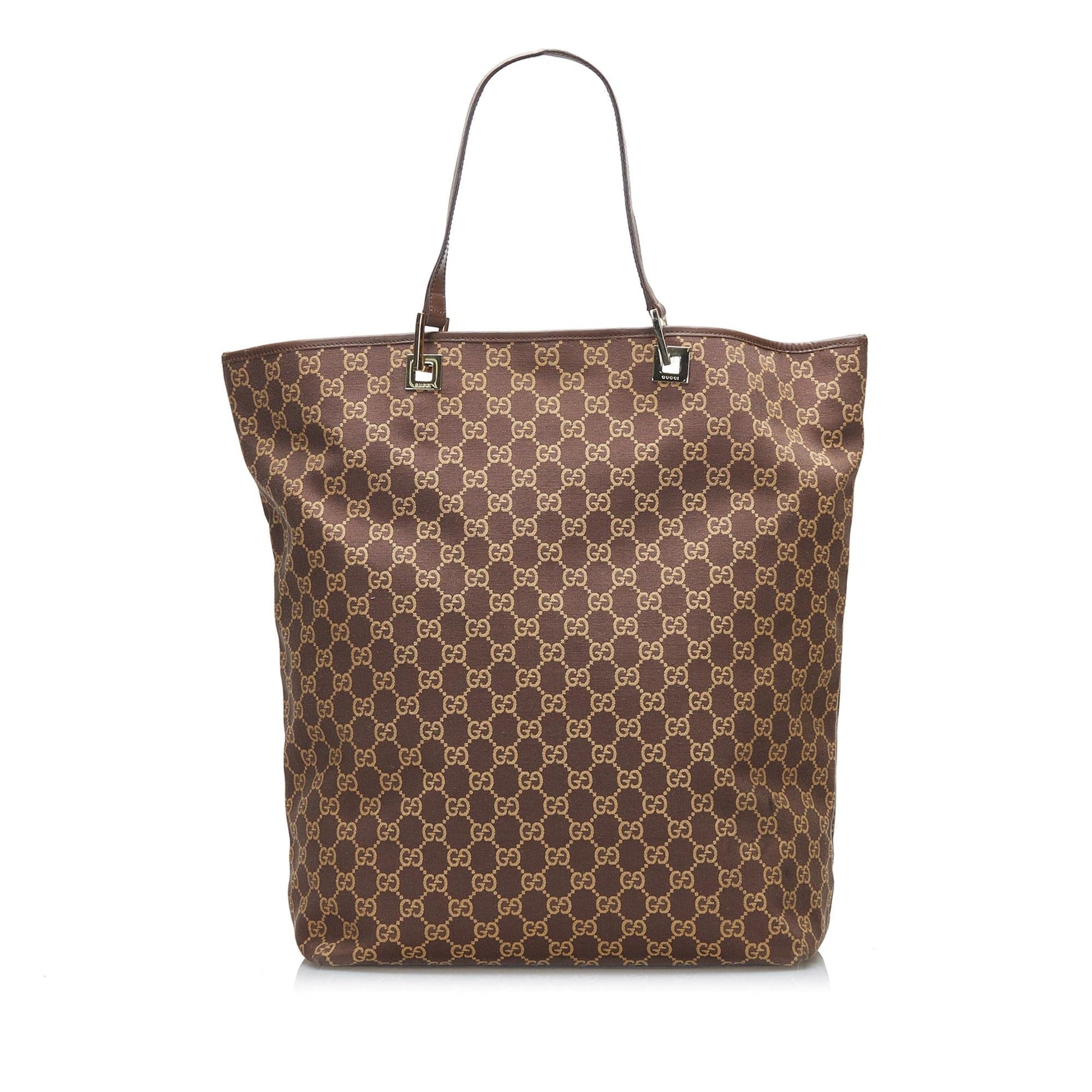 Gucci GG SHG-mpK8cX Canvas Brown Tote Bag