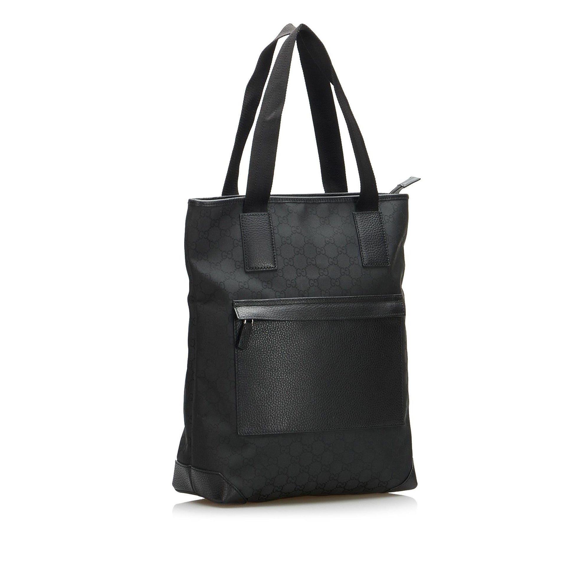 Gucci GG SHG-Z4vHZl Canvas Black Tote Bag