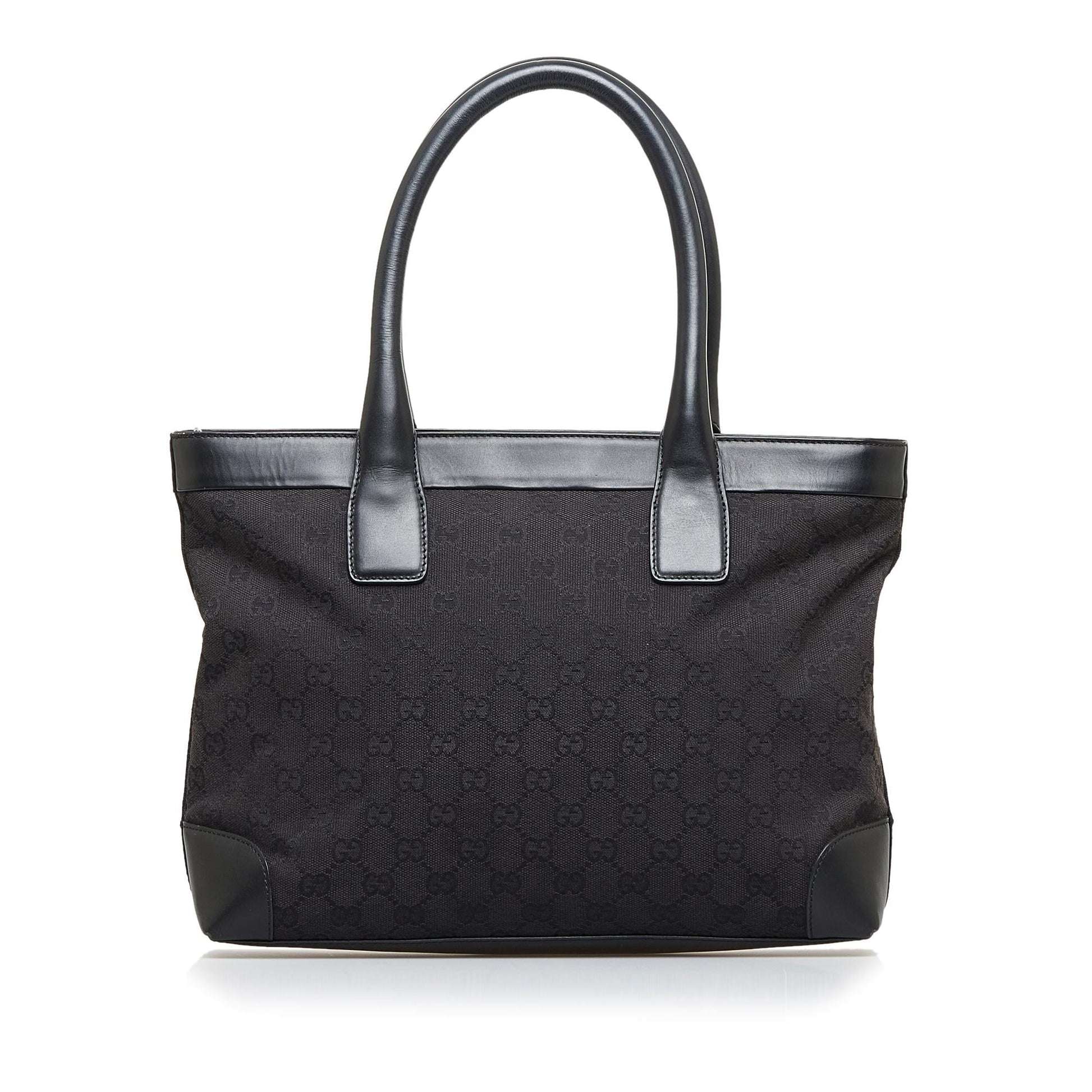 Gucci GG SHG-Zs8krN Canvas Calf Black Tote Bag