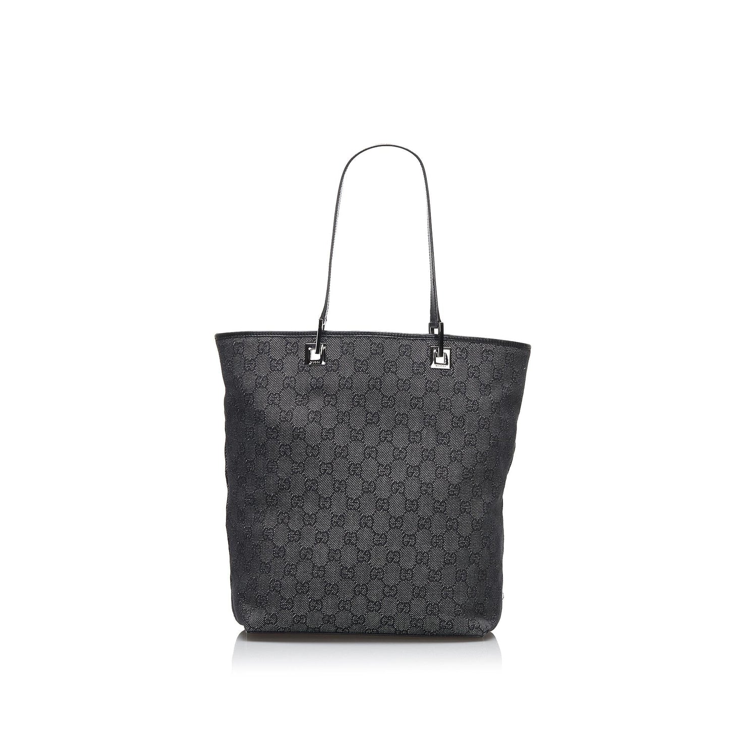 Gucci GG SHG-ZlHwGF Canvas Calf Black Tote Bag