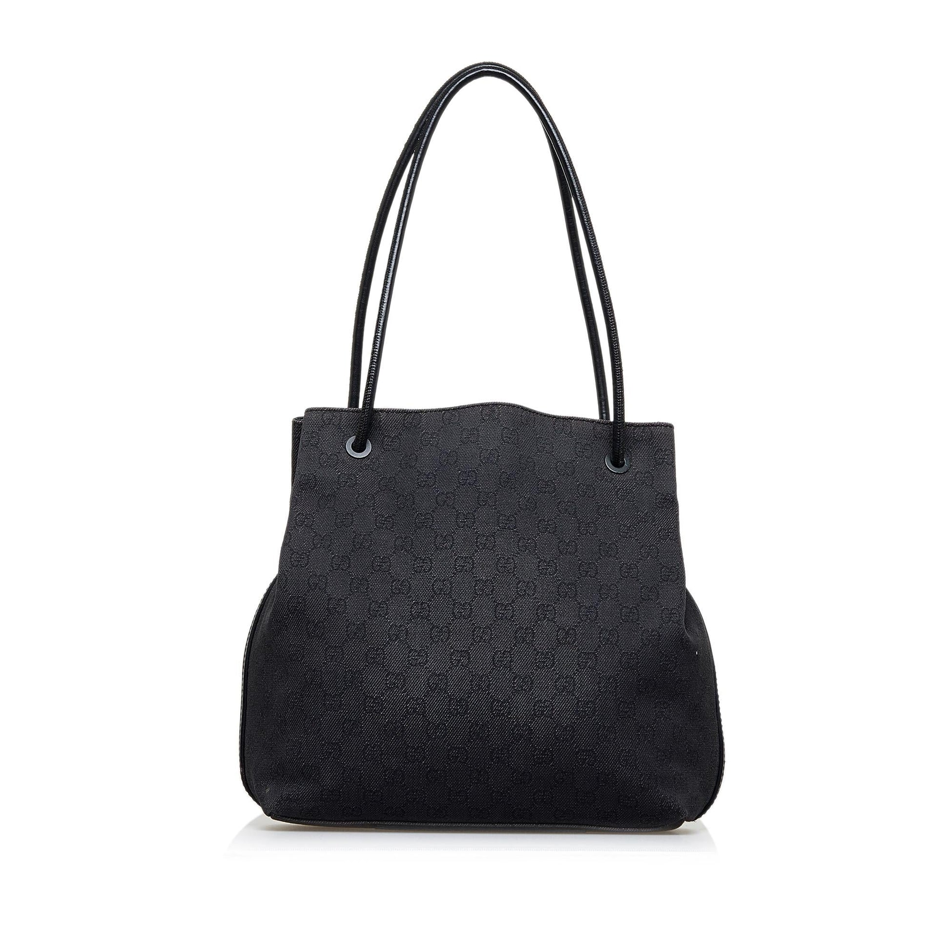 Gucci GG SHG-ND0RMy Canvas Black Tote Bag