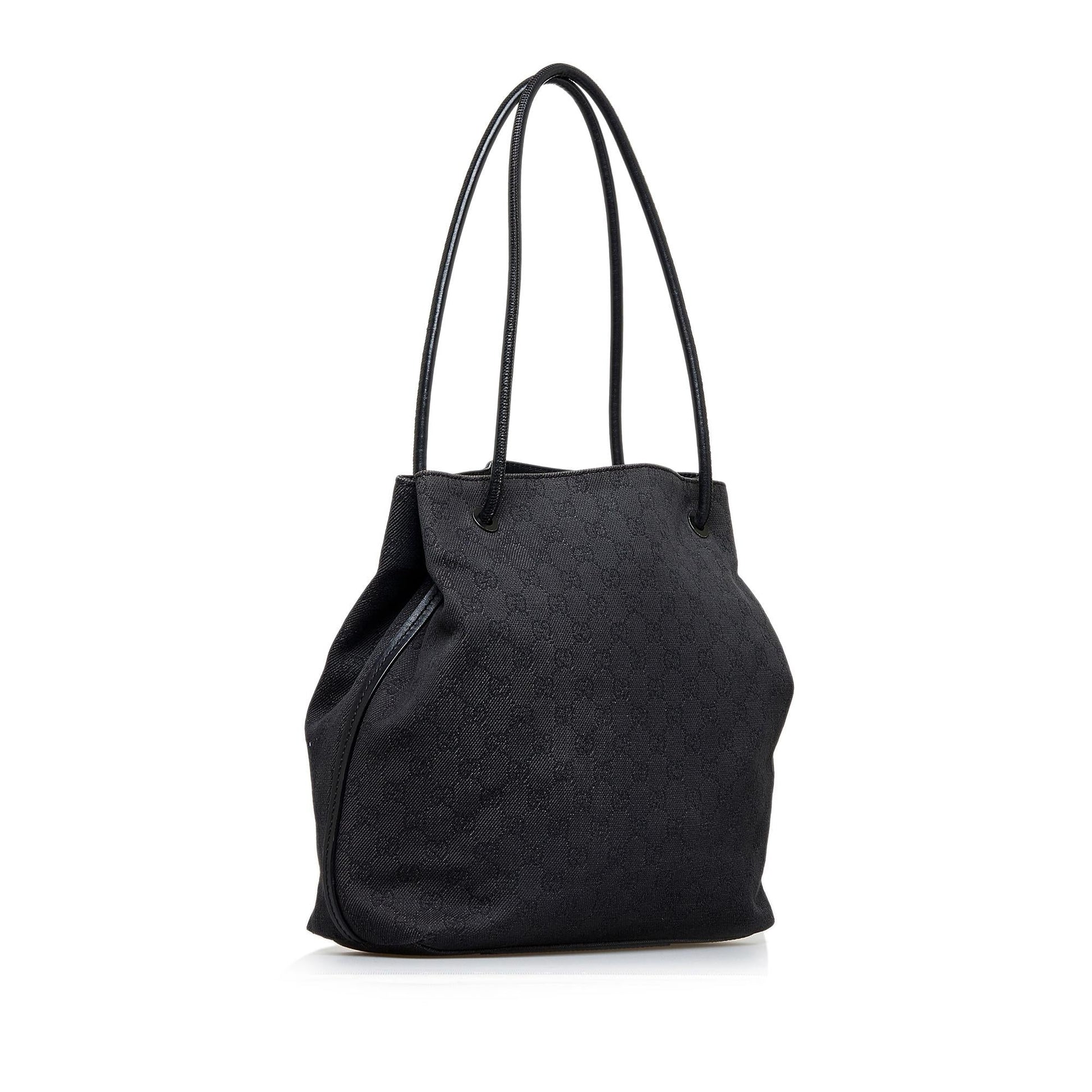 Gucci GG SHG-ND0RMy Canvas Black Tote Bag