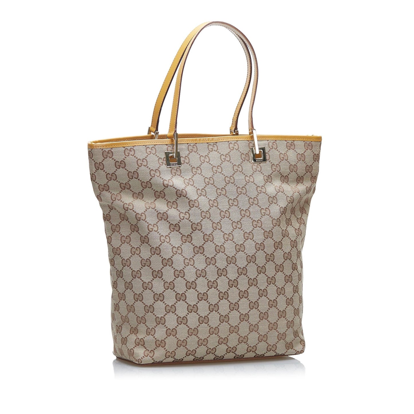 Gucci GG SHG-BRgxUi Canvas Calf Brown Tote Bag