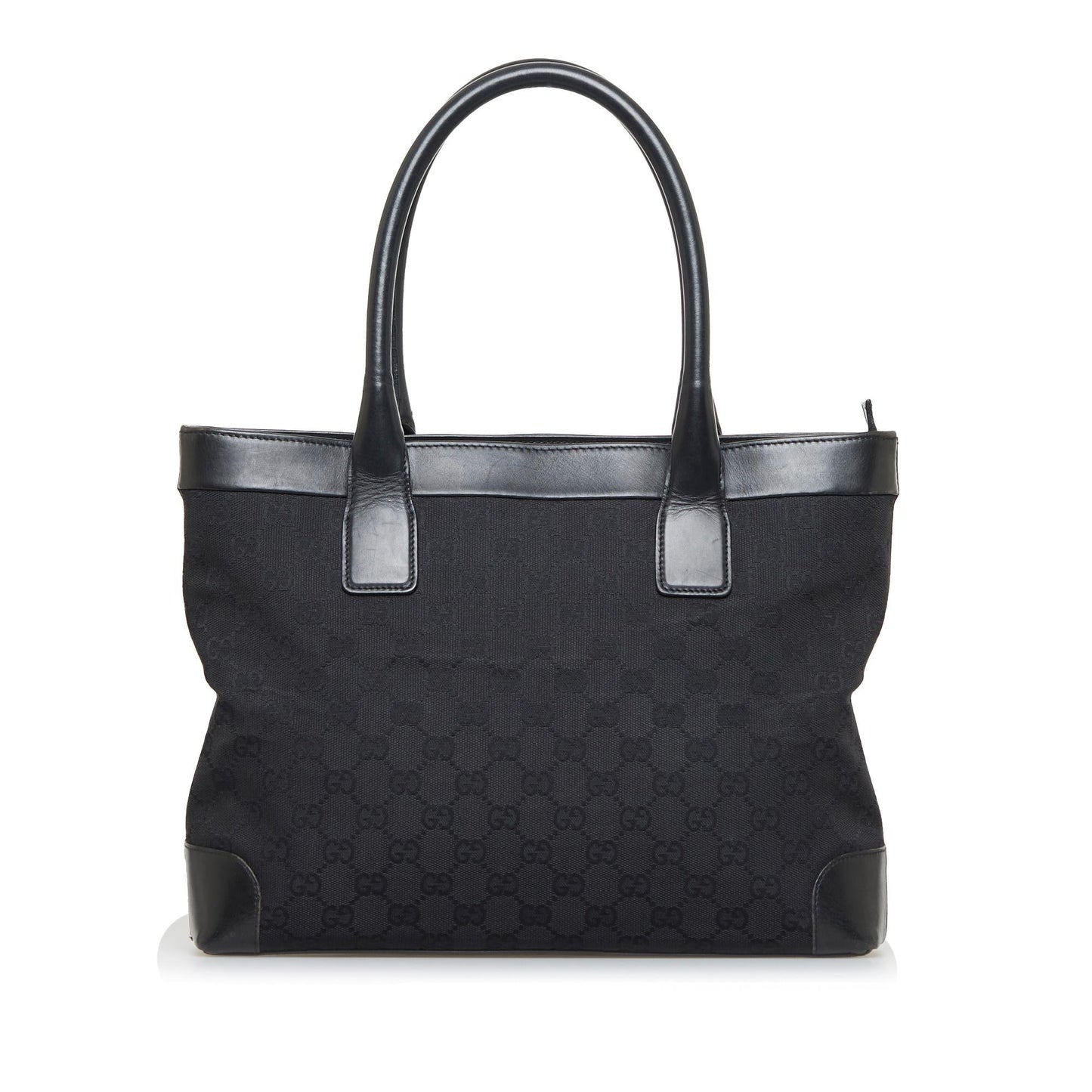 Gucci GG SHG-J9cPnO Canvas Calf Black Tote Bag