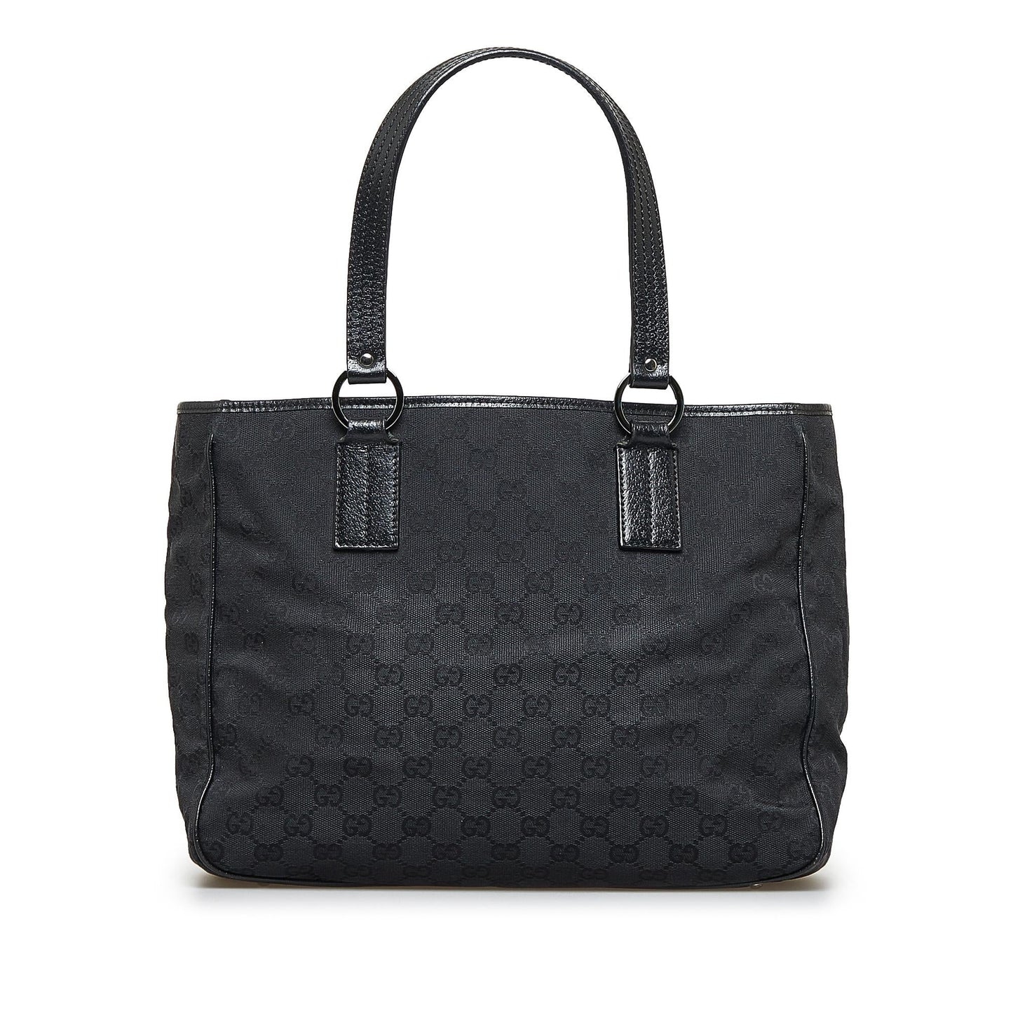 Gucci GG SHG-CxMDZ4 Canvas Calf Black Tote Bag