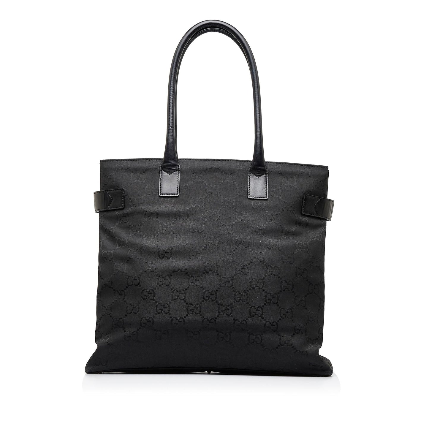 Gucci GG SHG-e1xQ03 Canvas Calf Black Tote Bag