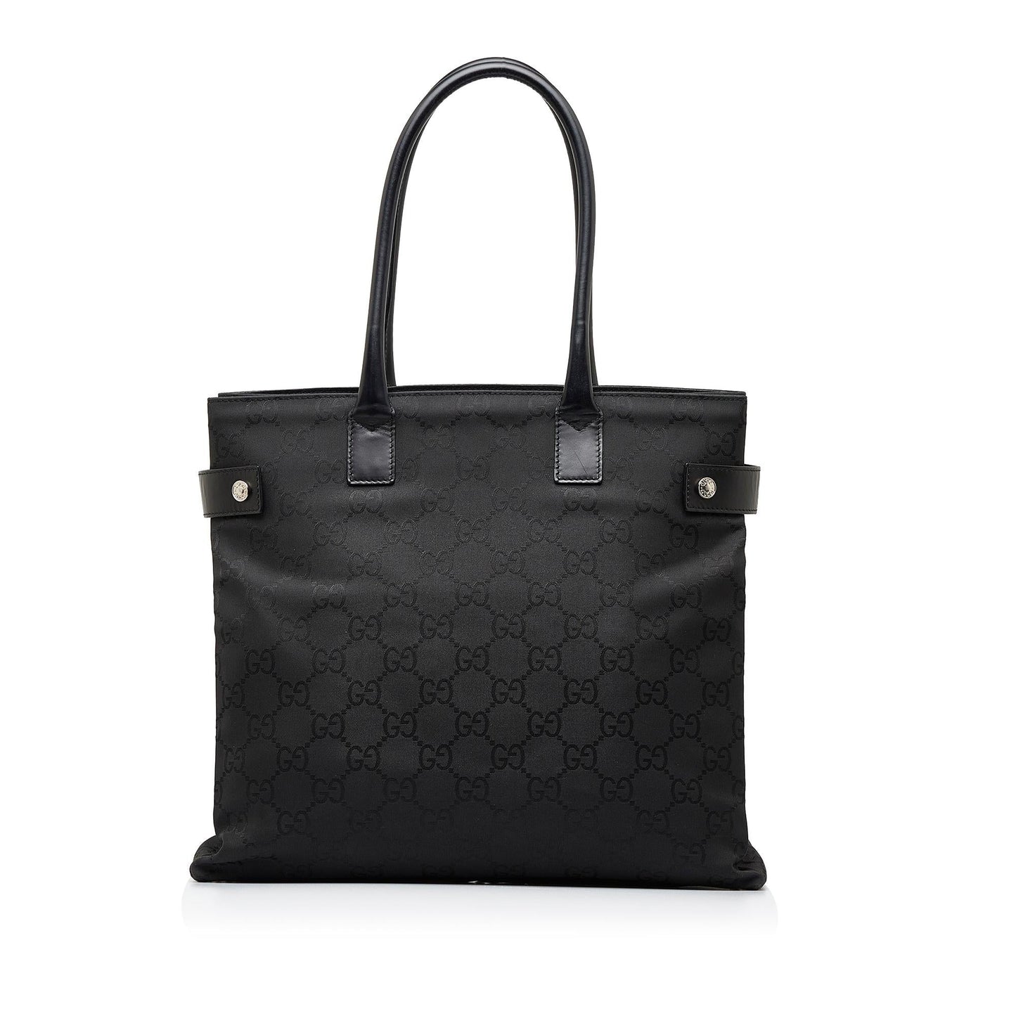 Gucci GG SHG-e1xQ03 Canvas Calf Black Tote Bag