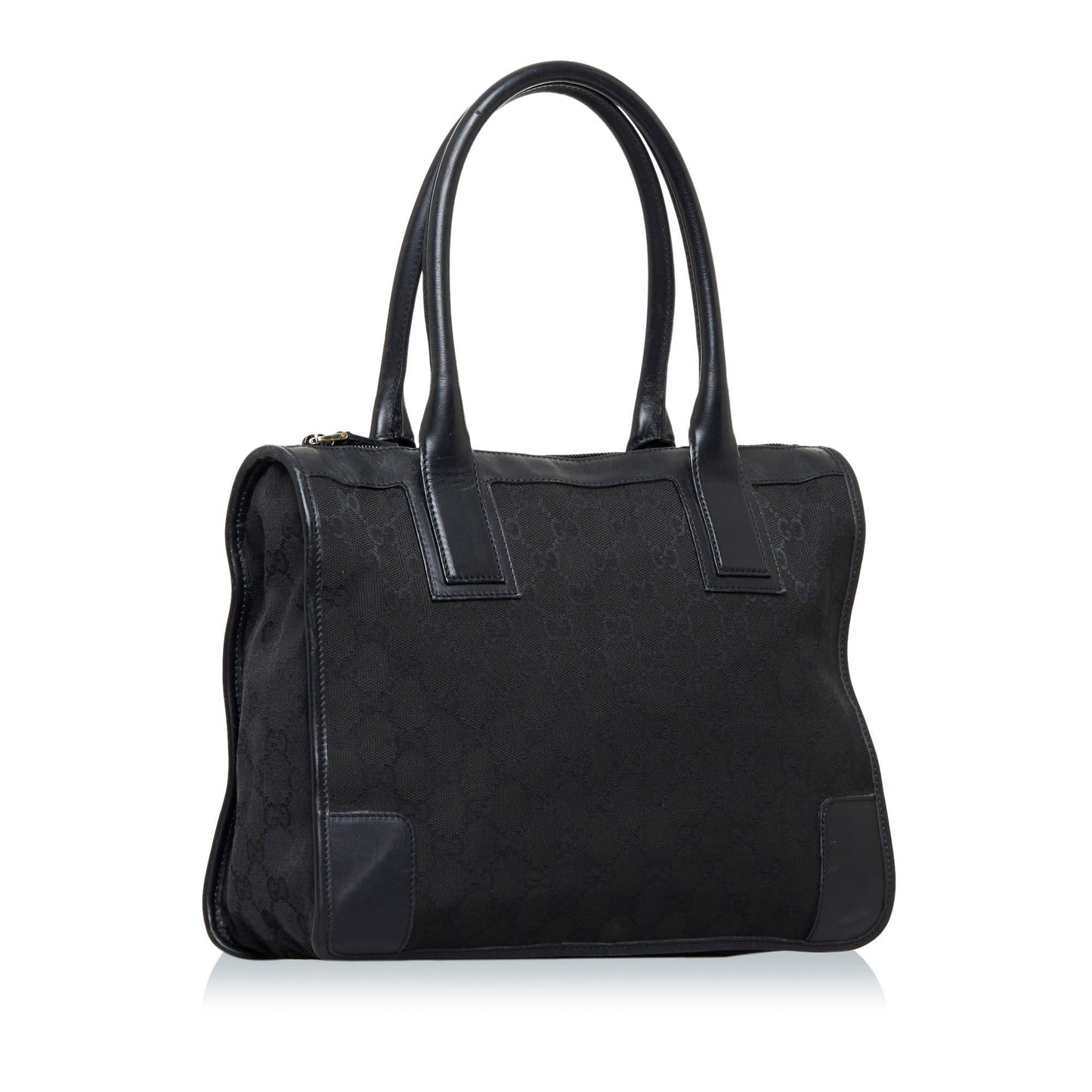 Gucci GG SHG-wFHuvA Canvas Calf Black Tote Bag