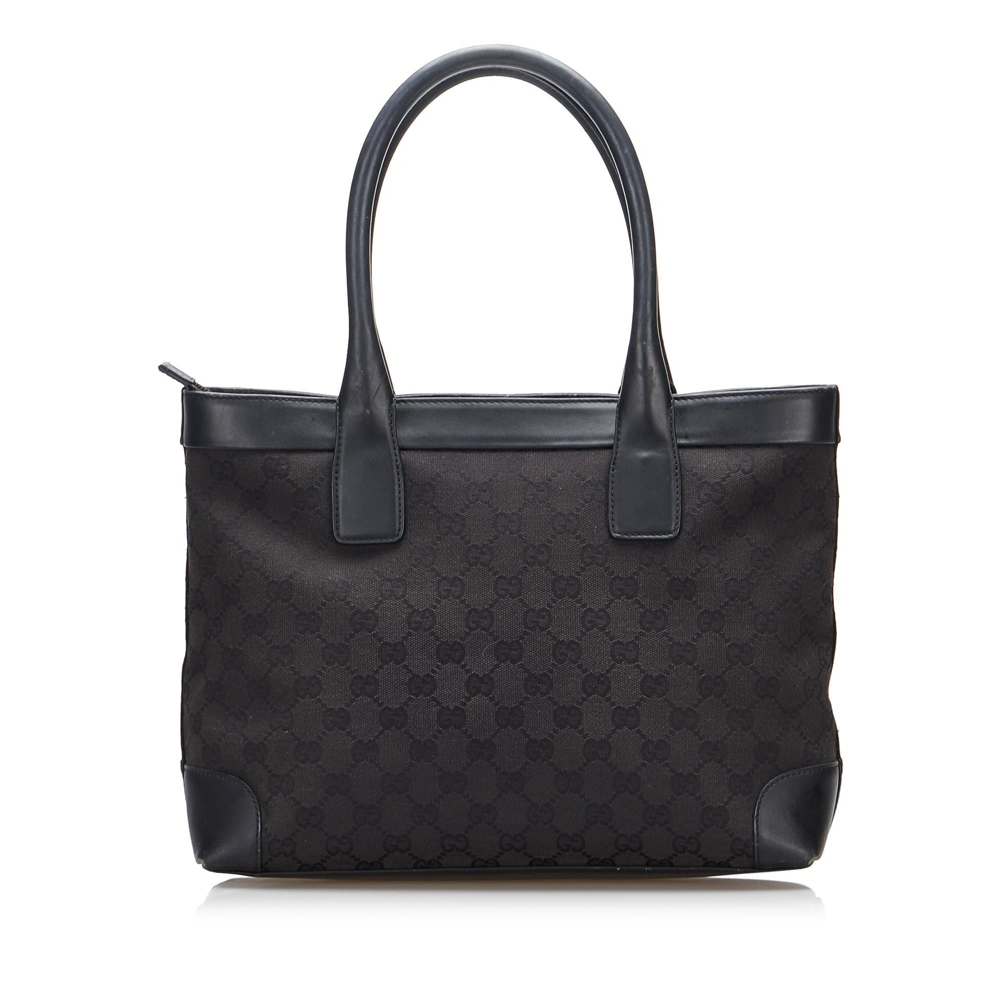 Gucci GG SHG-wcgeZ5 Canvas Calf Black Tote Bag