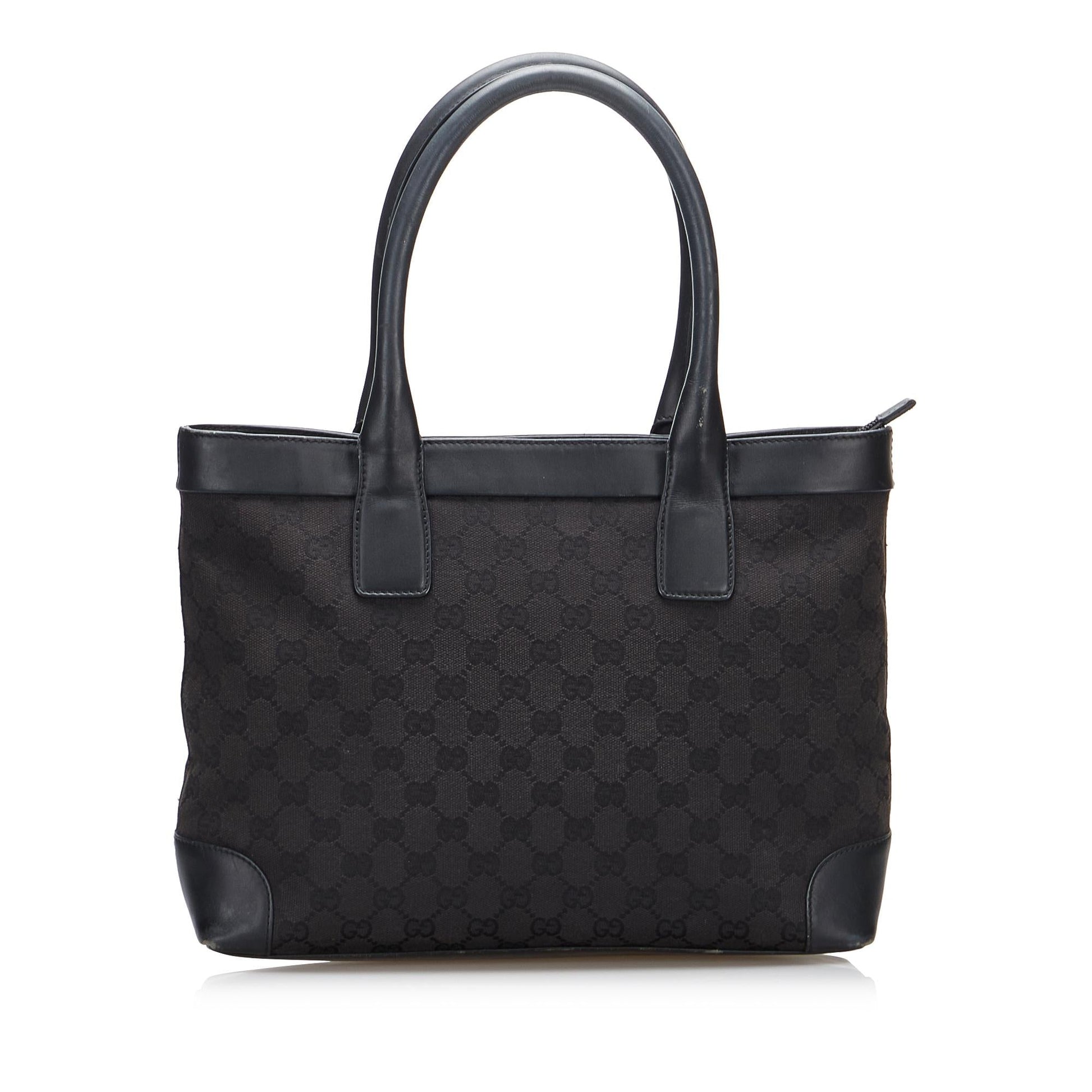Gucci GG SHG-wcgeZ5 Canvas Calf Black Tote Bag